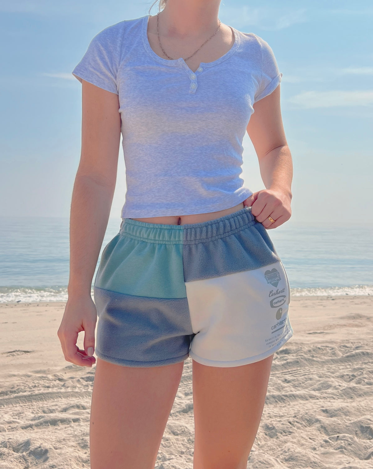 (S/M) Sea Moss 1/1 Shorts +pockets