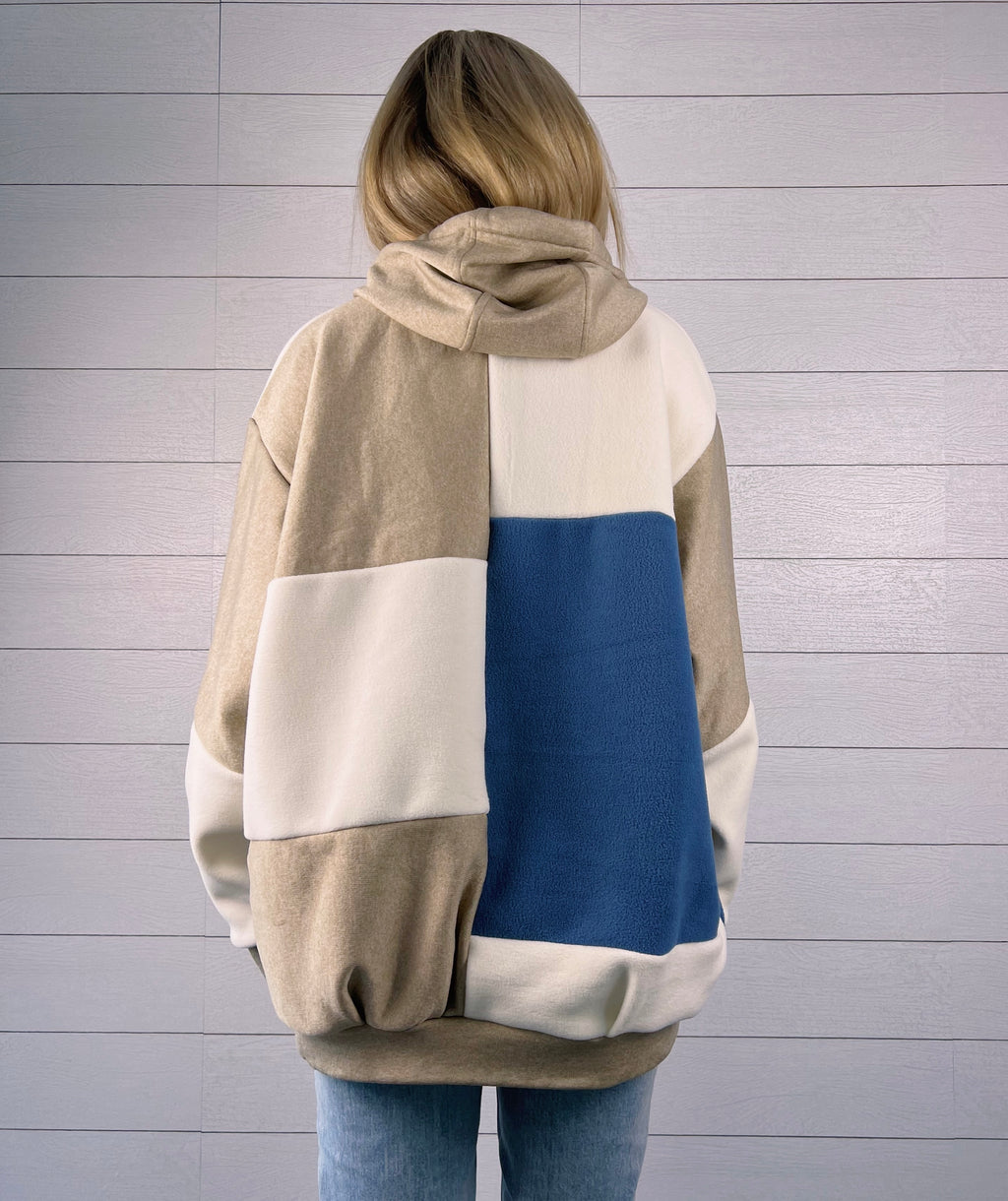 (XL) Blue Square 1/1 Hoodie