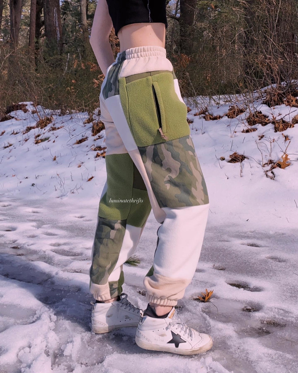 (S/M) Lucky Camo Reworked Joggers