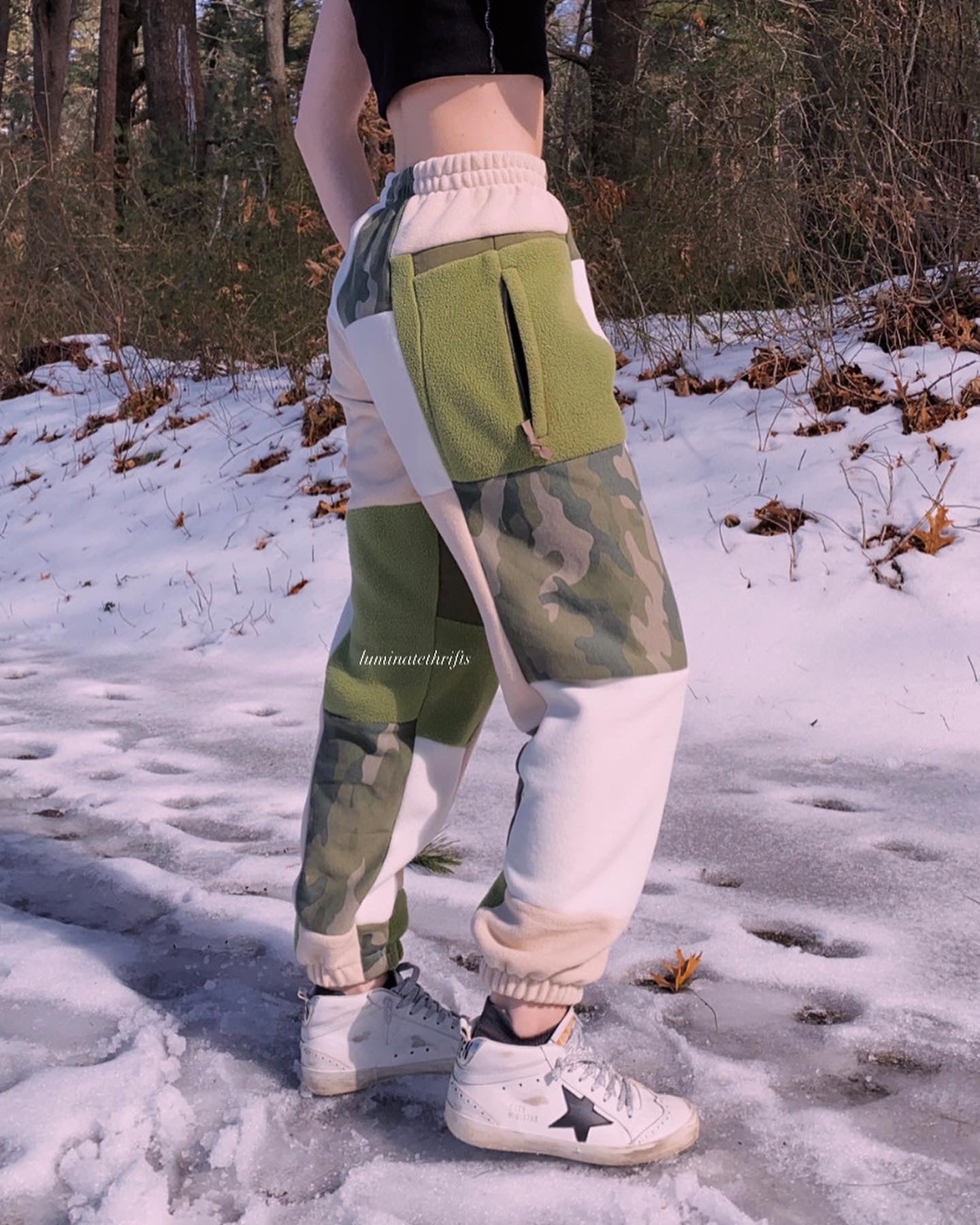 (S/M) Lucky Camo Reworked Joggers