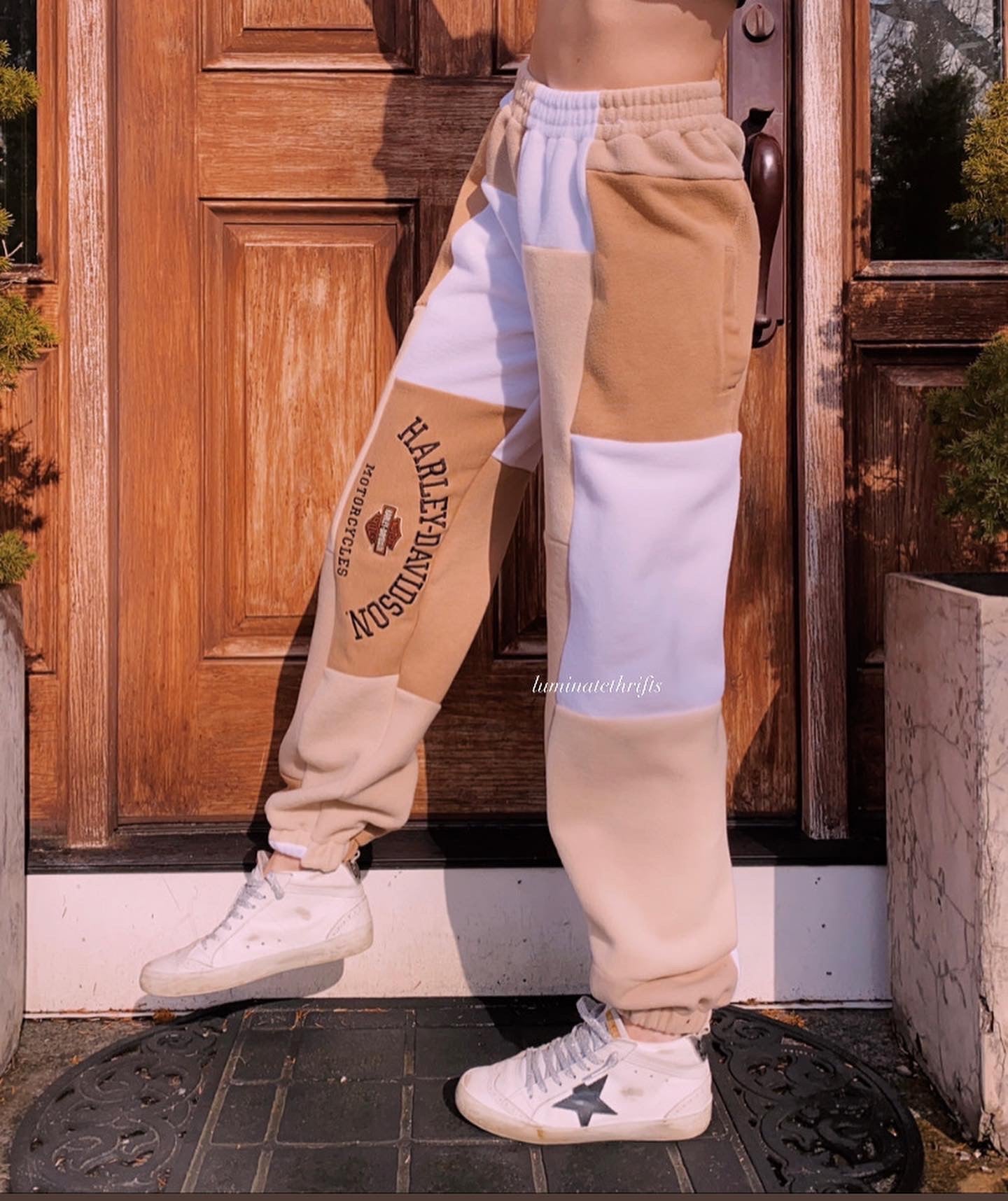 (XS/S) Neutral Harley Reworked Joggers