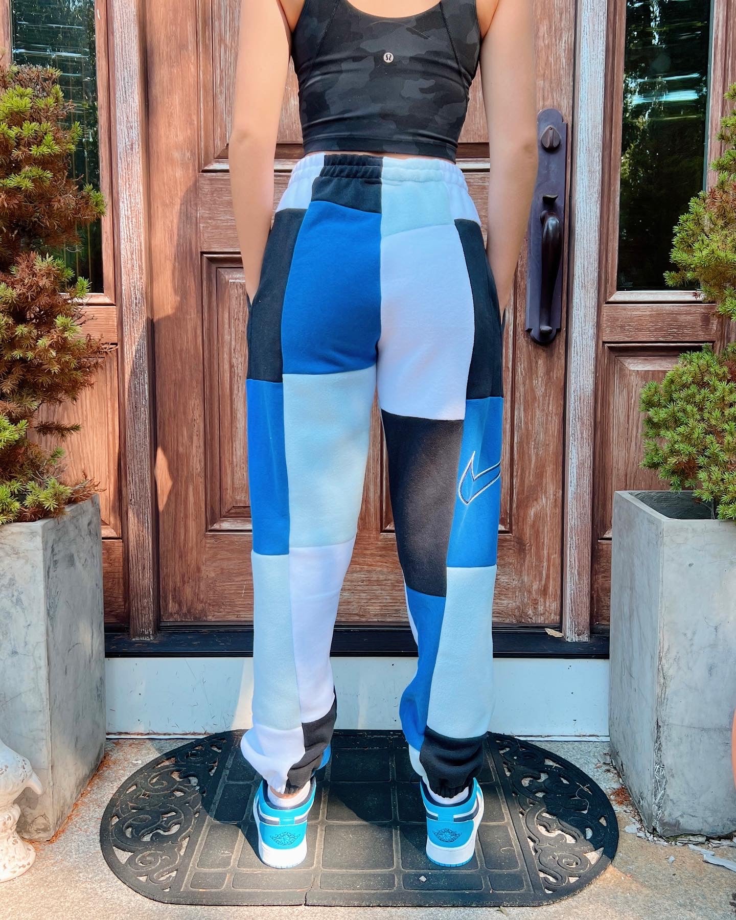 (M/L) Glacier Blue Reworked Joggers *w/pockets*
