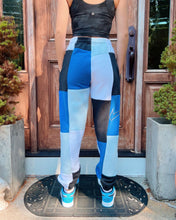 Load image into Gallery viewer, (M/L) Glacier Blue Reworked Joggers *w/pockets*
