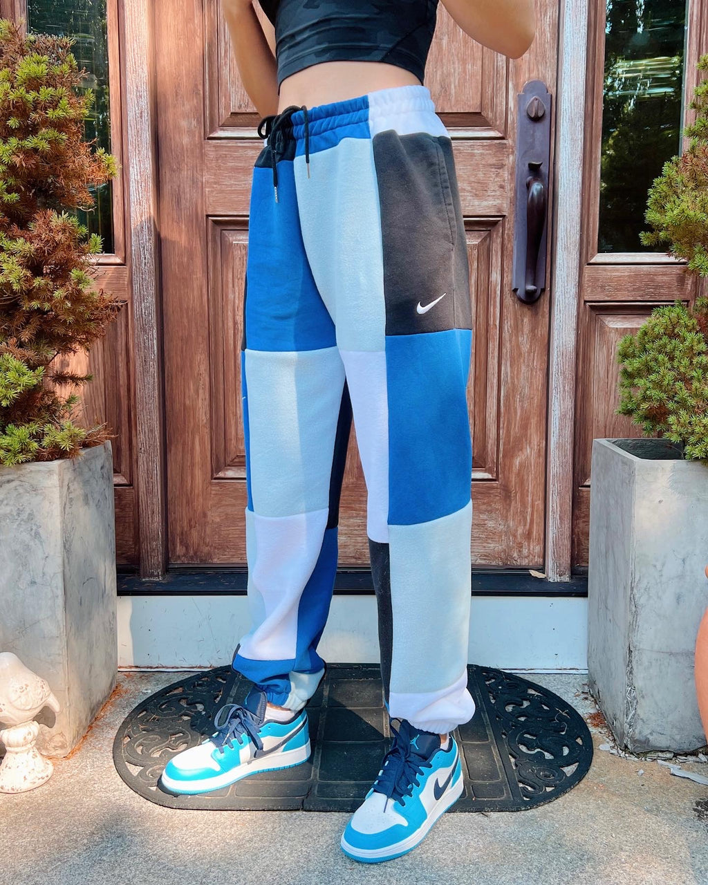 (M/L) Glacier Blue Reworked Joggers *w/pockets*