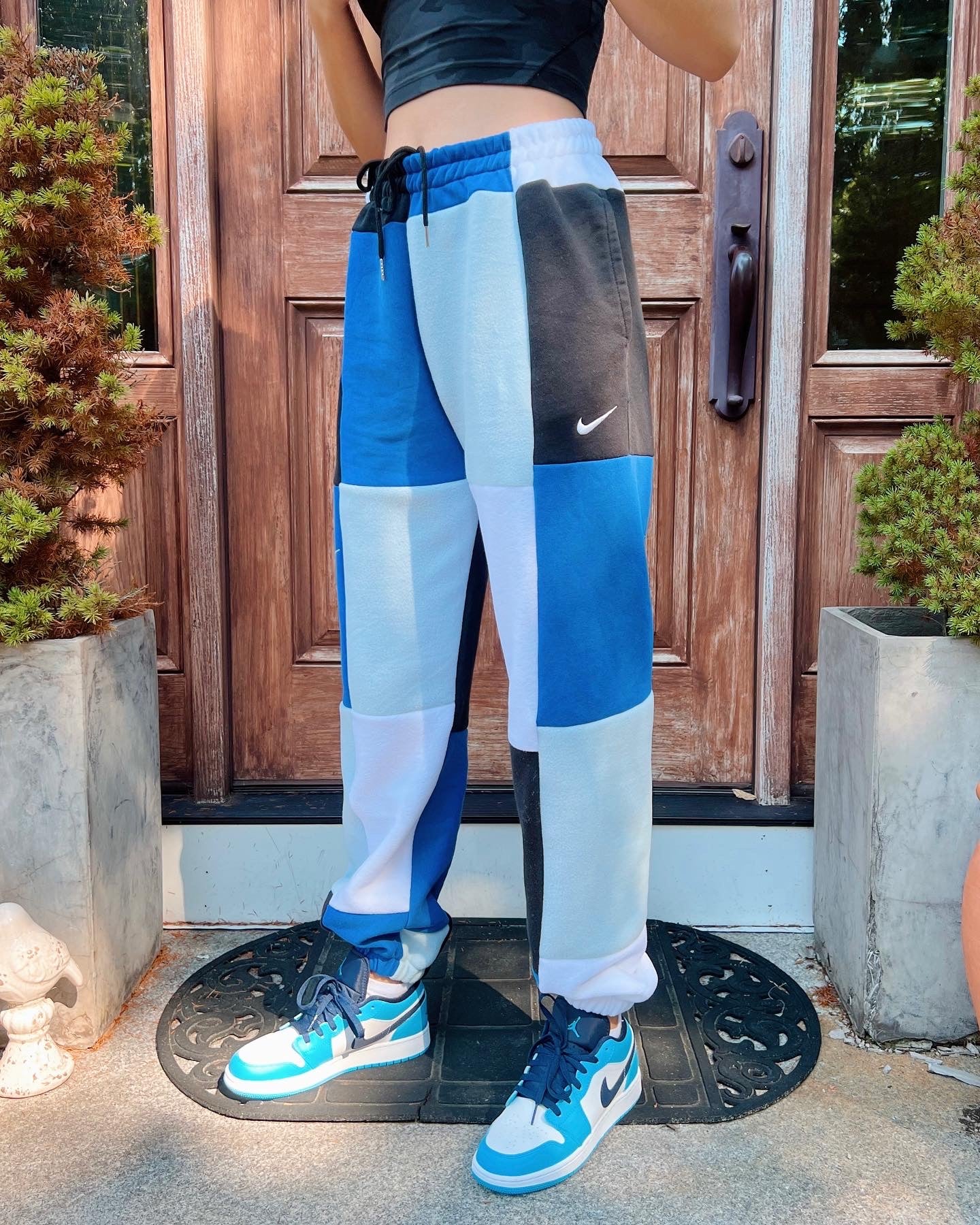 (M/L) Glacier Blue Reworked Joggers *w/pockets*
