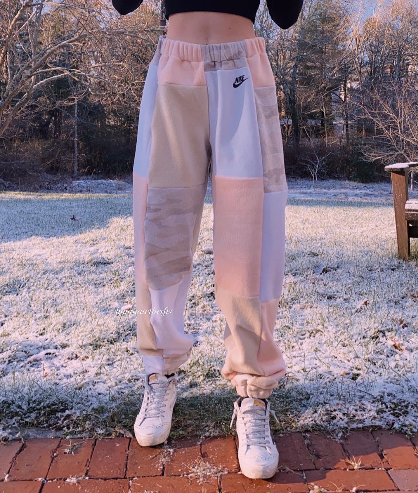 (M/L) Neutral Camo Reworked Joggers