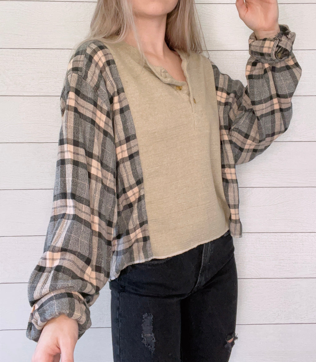 Waffle Henley X Flannel