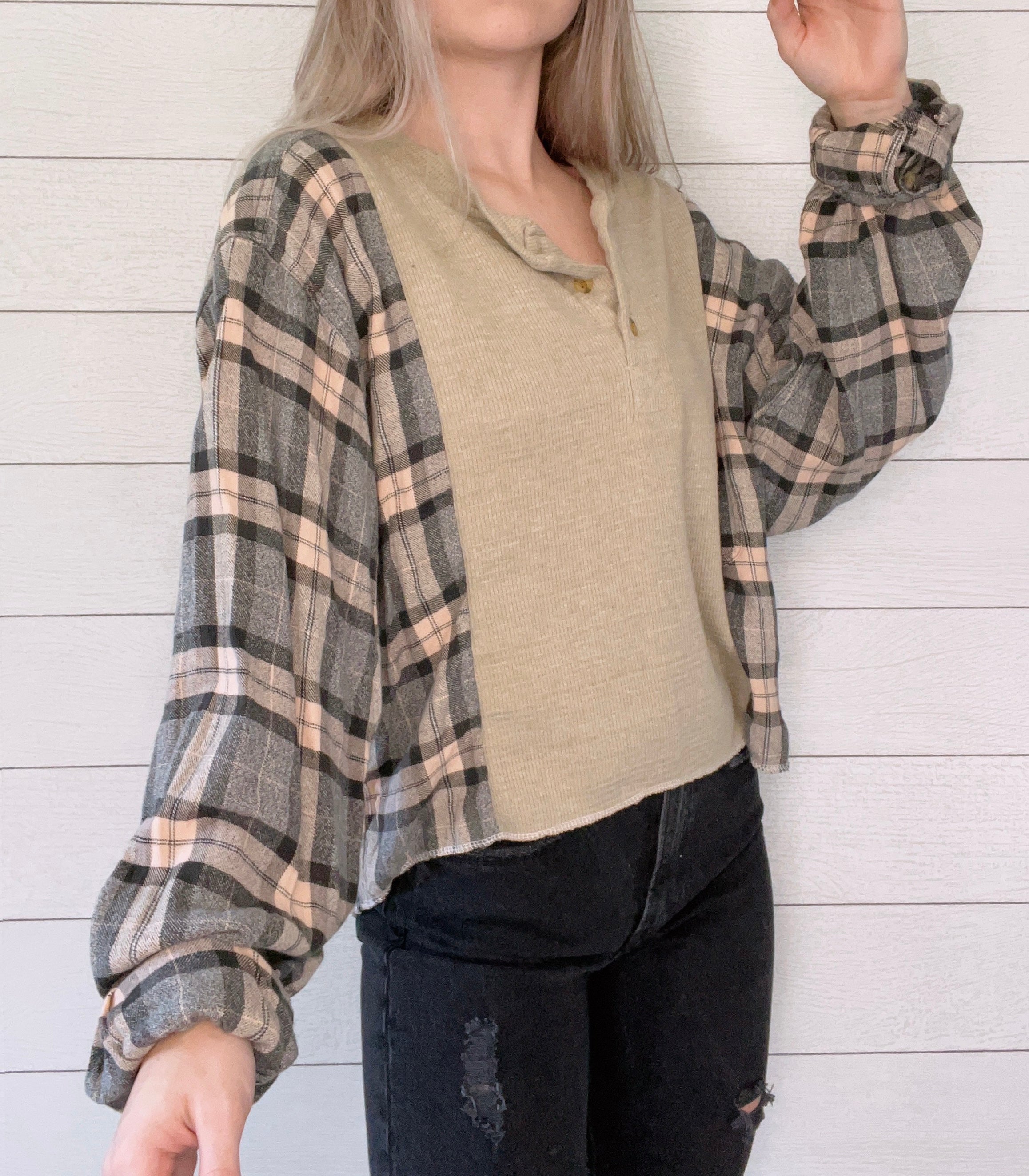 Waffle Henley X Flannel