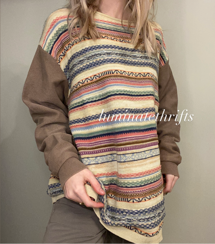 Reworked Sweater X Brown Crewneck