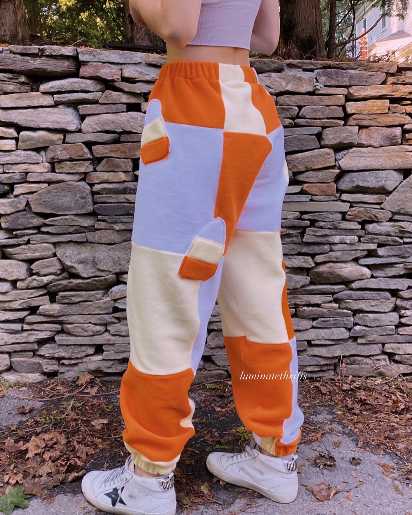 (XS-M) Pumpkin Candy Corn Reworked Joggers