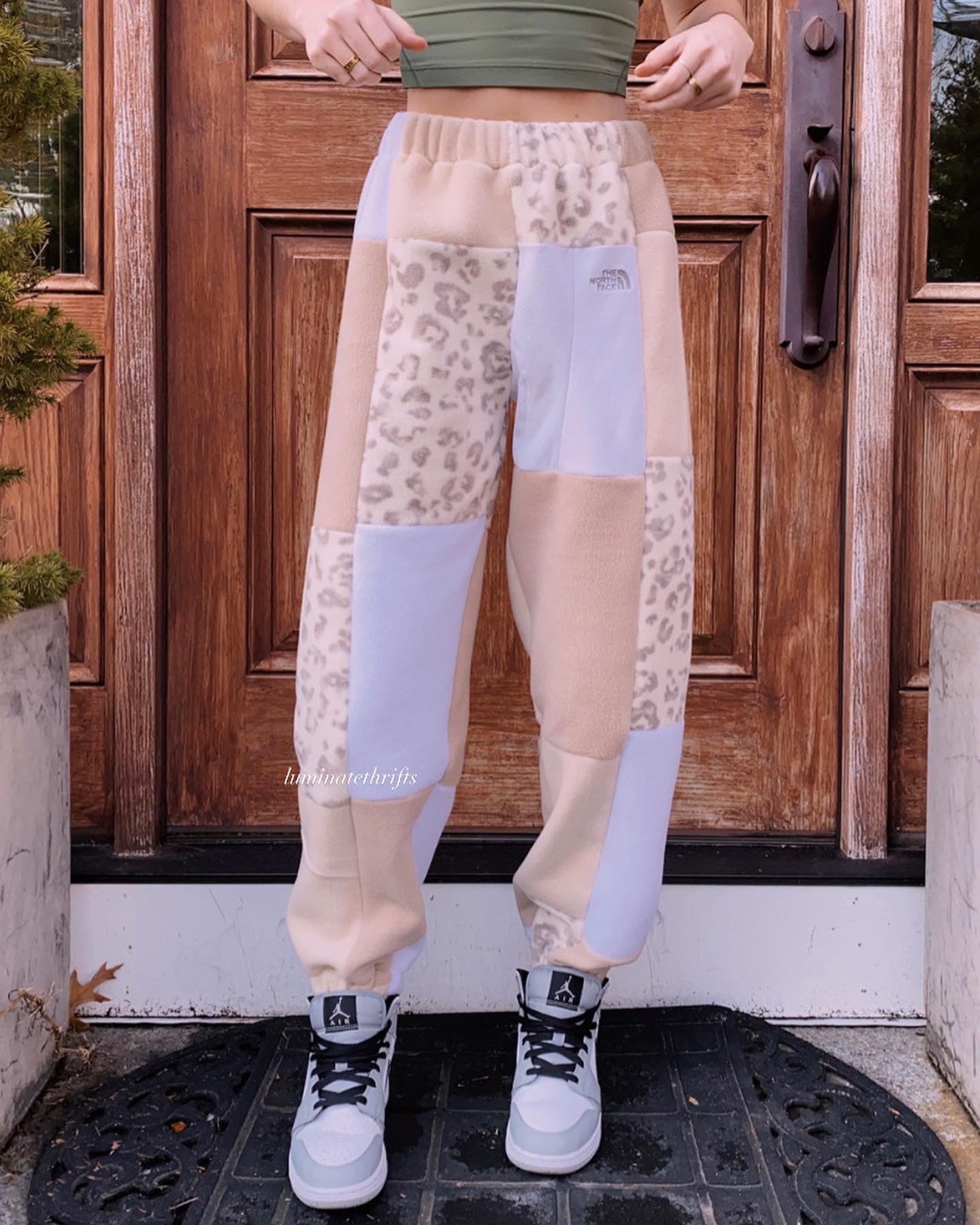 (XS/S) Neutral Leopard Reworked Joggers