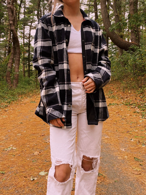 (L) Flannel Shacket