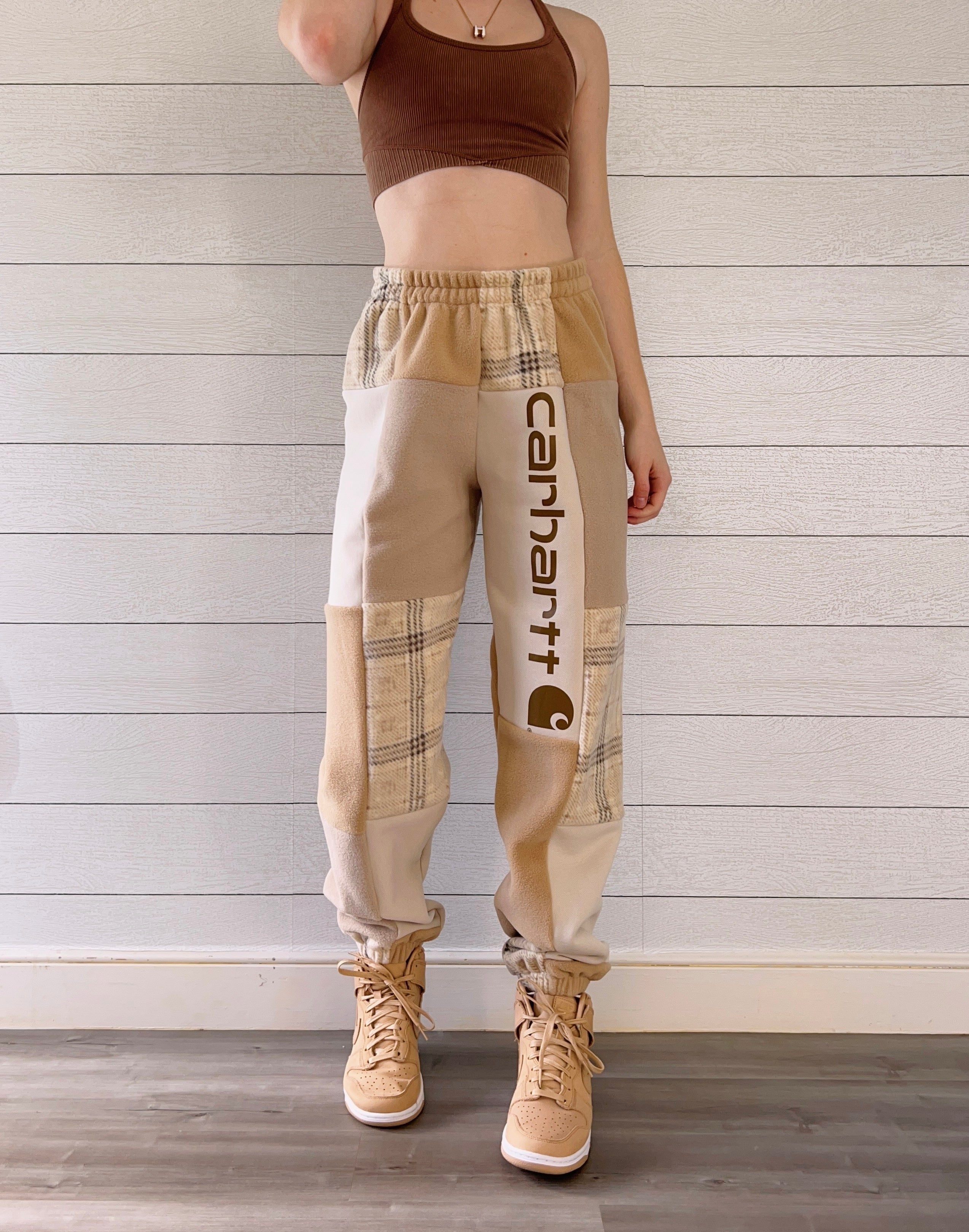 (S/M) Neutral Flannel 1/1 Joggers