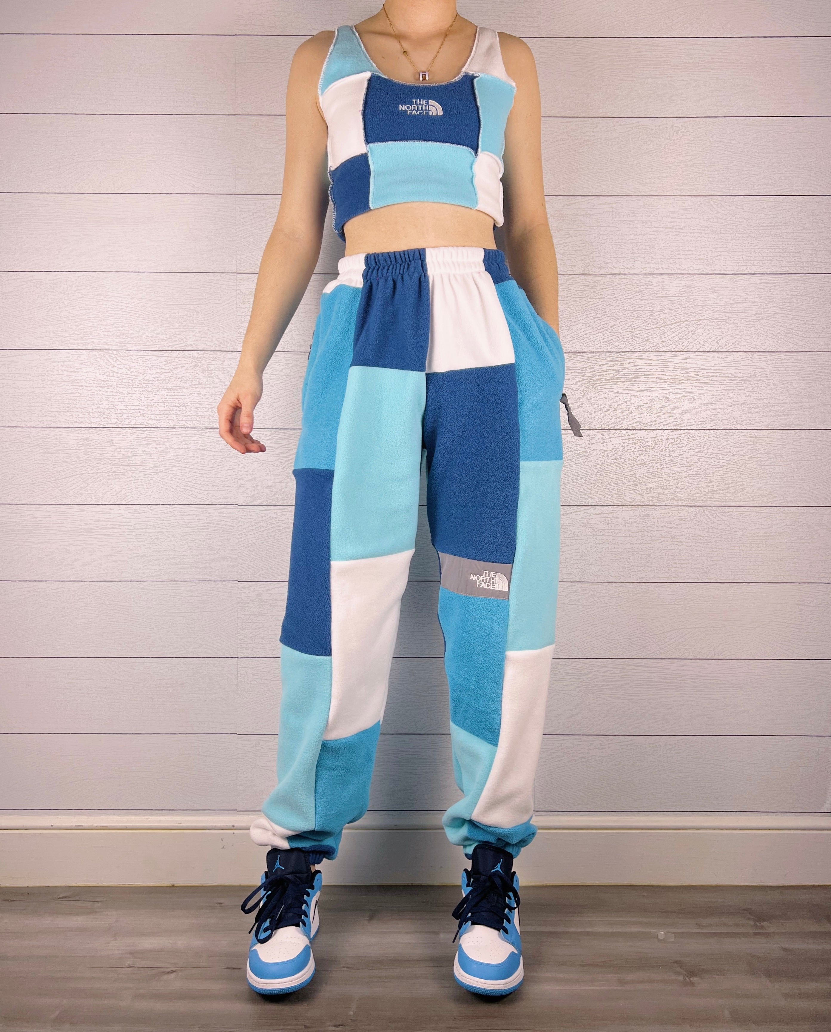 (S/M) Sea Blue 1/1 Joggers +zipper pockets