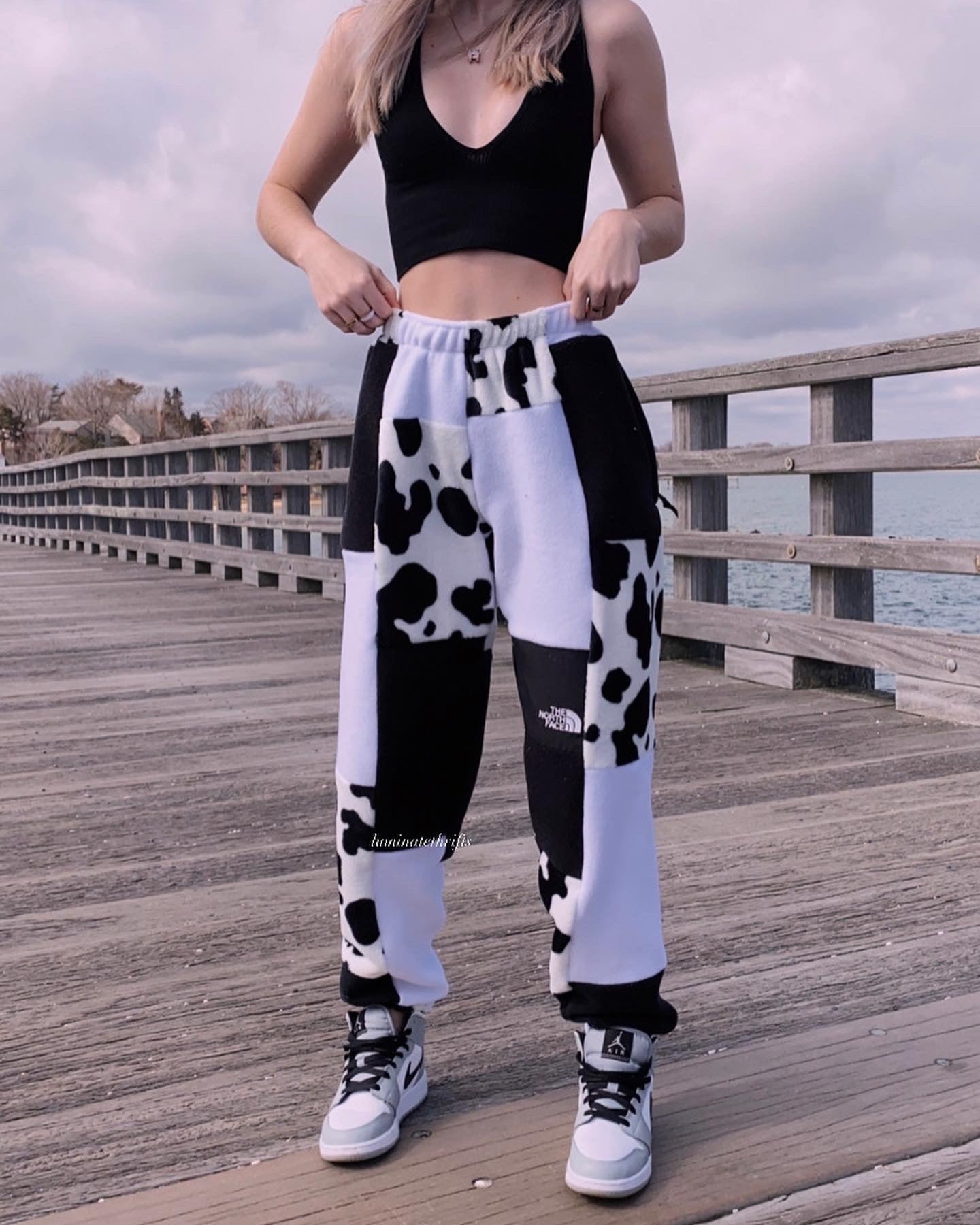 (S/M) Diamond Cow Reworked Joggers