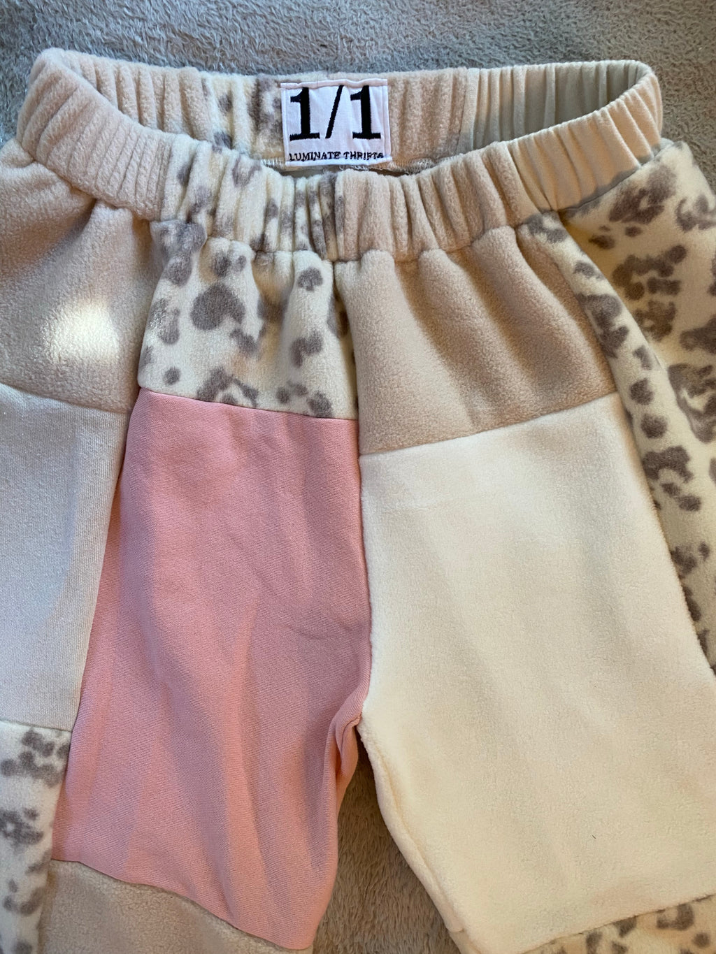 (XS-M) Neutral Pink Leopard Reworked Joggers