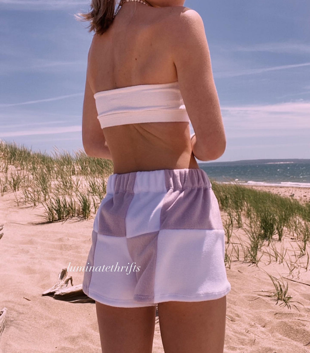 Lilac Purple Colorblock Shorts