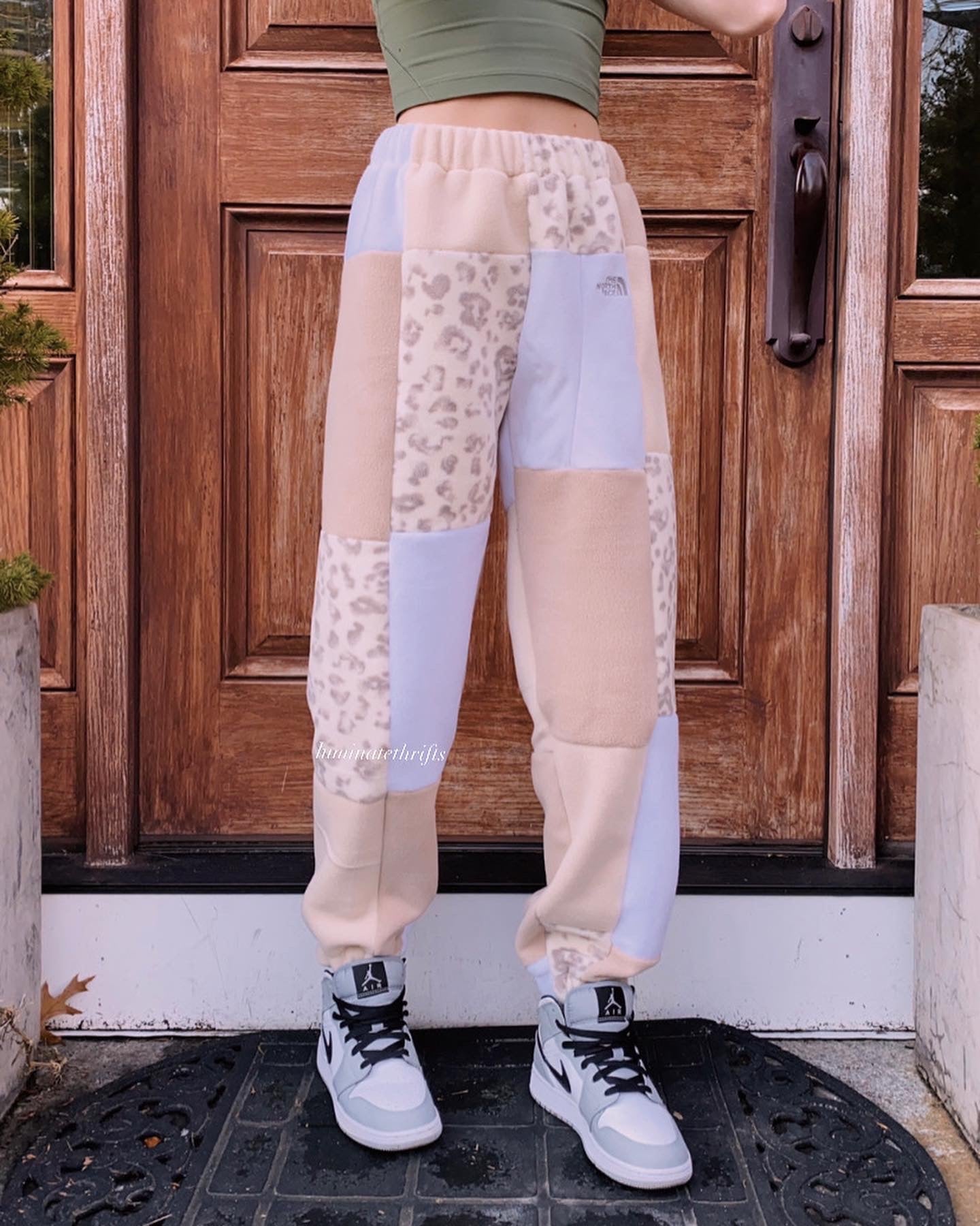 (XS/S) Neutral Leopard Reworked Joggers