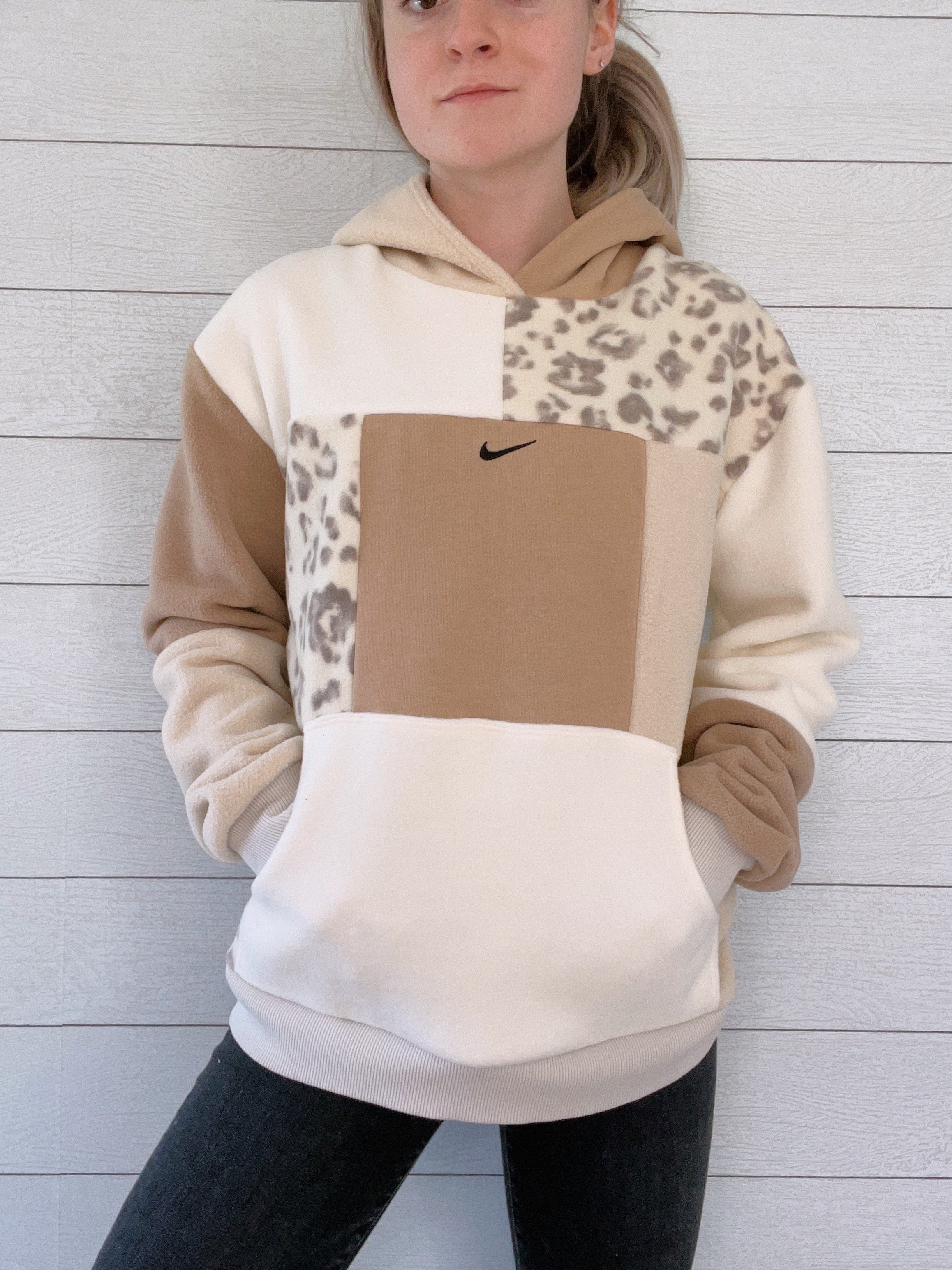 (M/L) Neutral Leopard 1/1 Hoodie