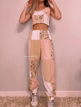 Load image into Gallery viewer, (XS-M) Pink Leopard Reworked Jogger Set
