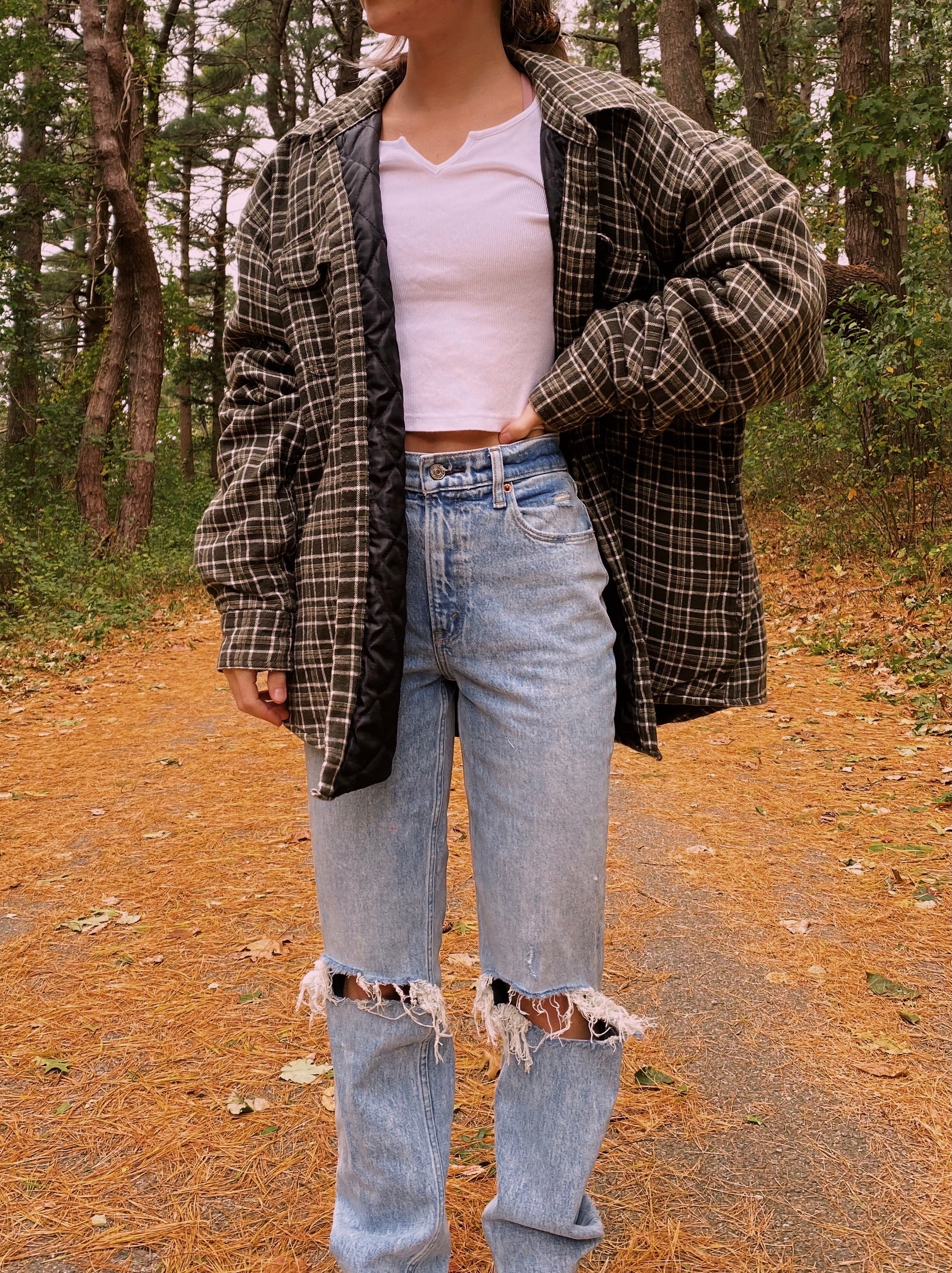 (L/XL) Wrangler Thermal Lined Flannel Shacket