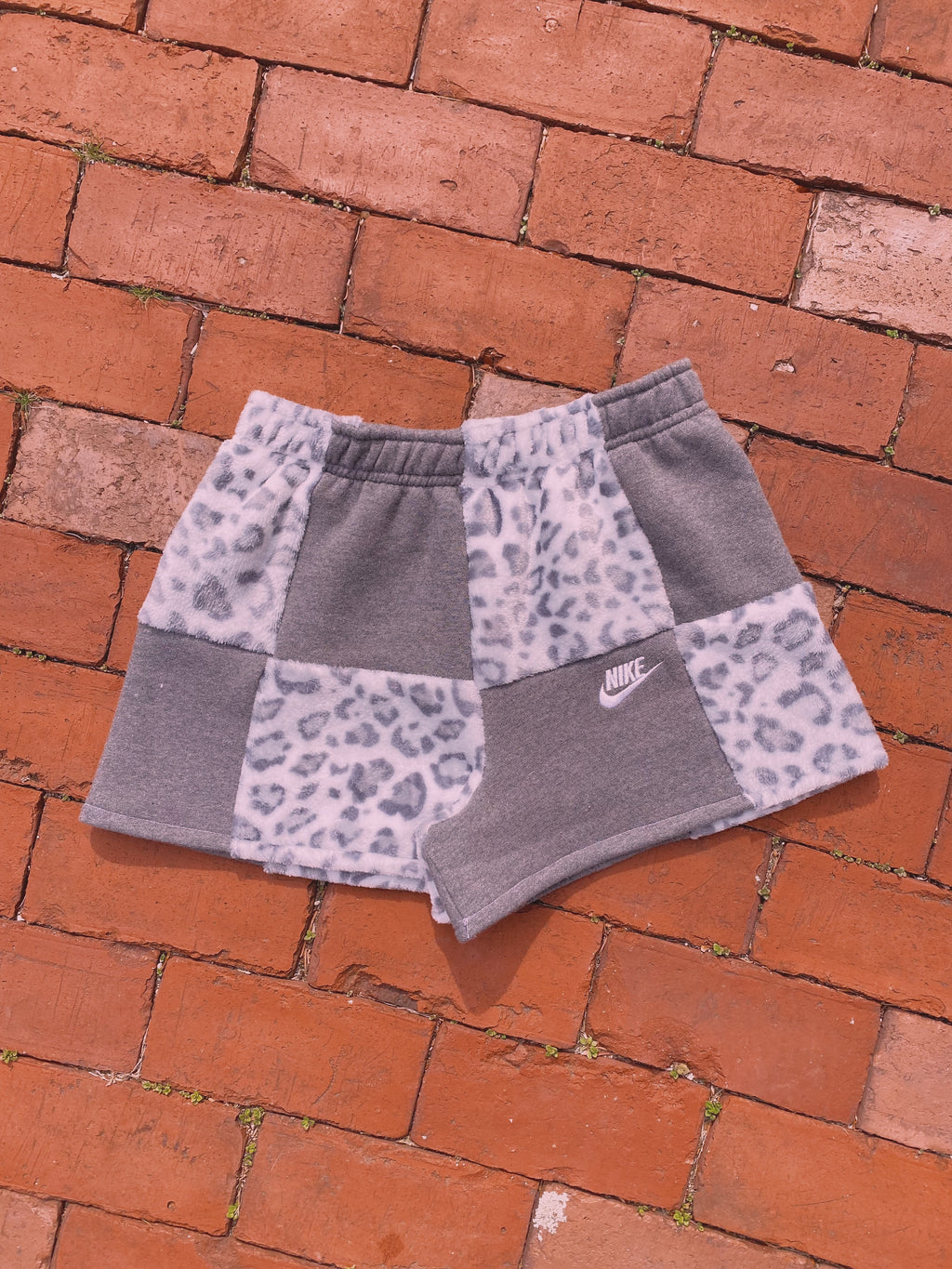 (S/M) Snow Leopard Reworked Shorts
