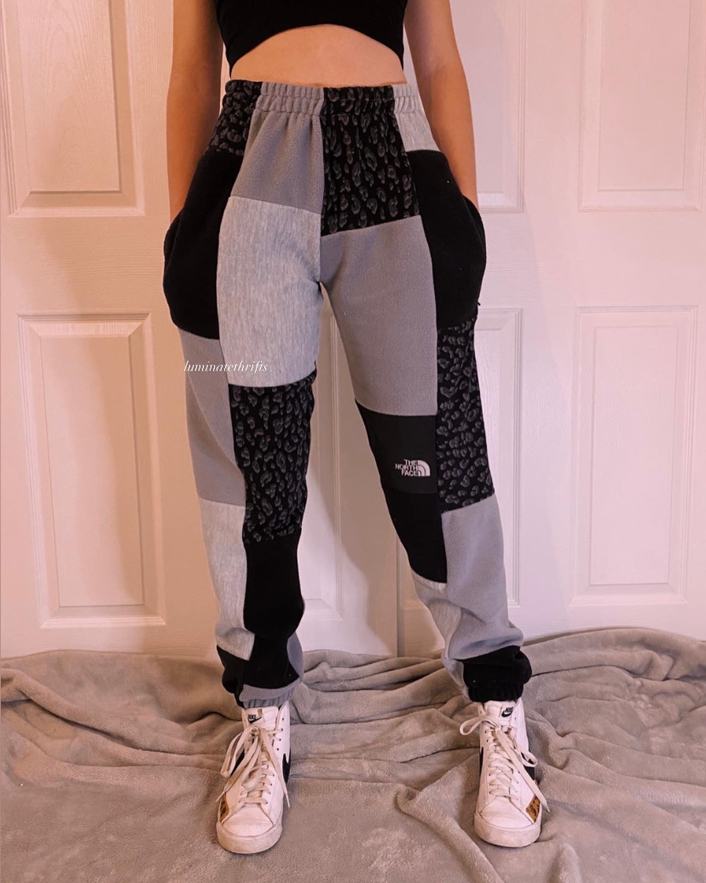 (S/M) Diamond Leopard Reworked Joggers