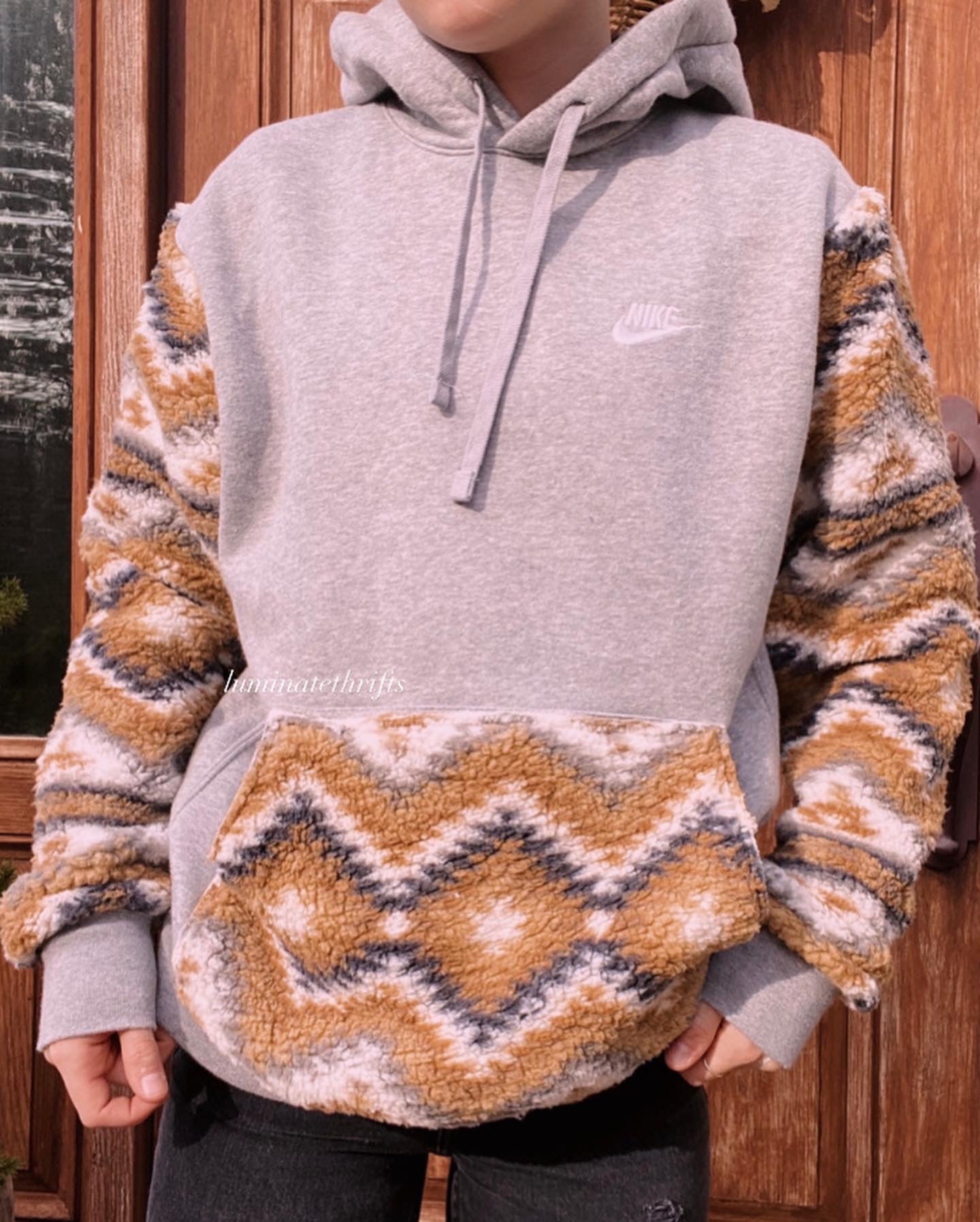 (S) Aztec Sherpa Reworked Hoodie