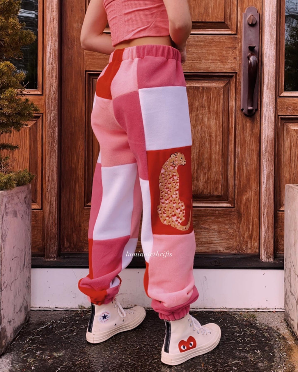 (M/L) Love Cheetah Reworked Joggers