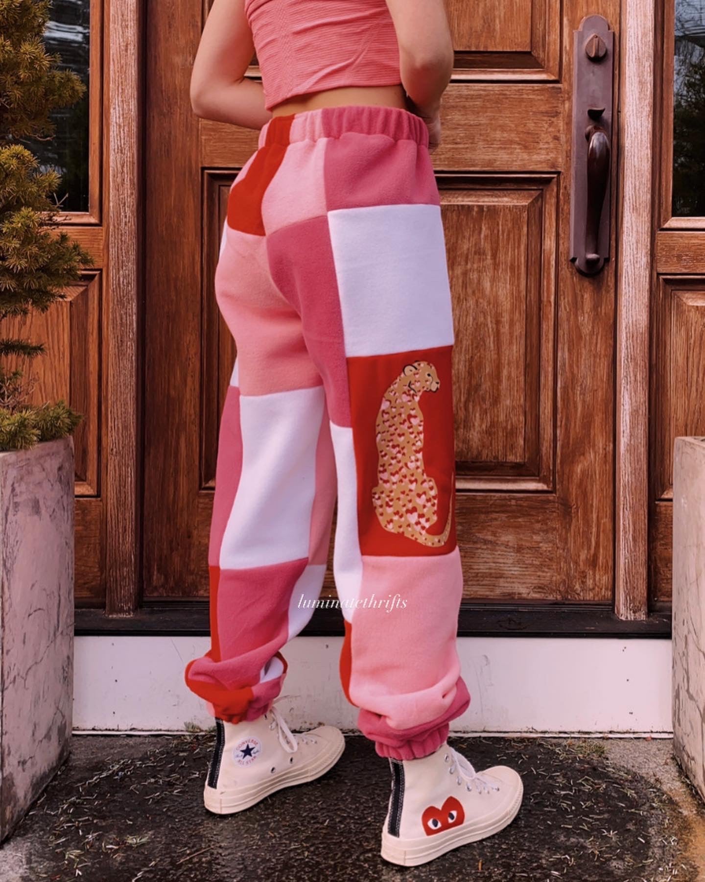 (M/L) Love Cheetah Reworked Joggers