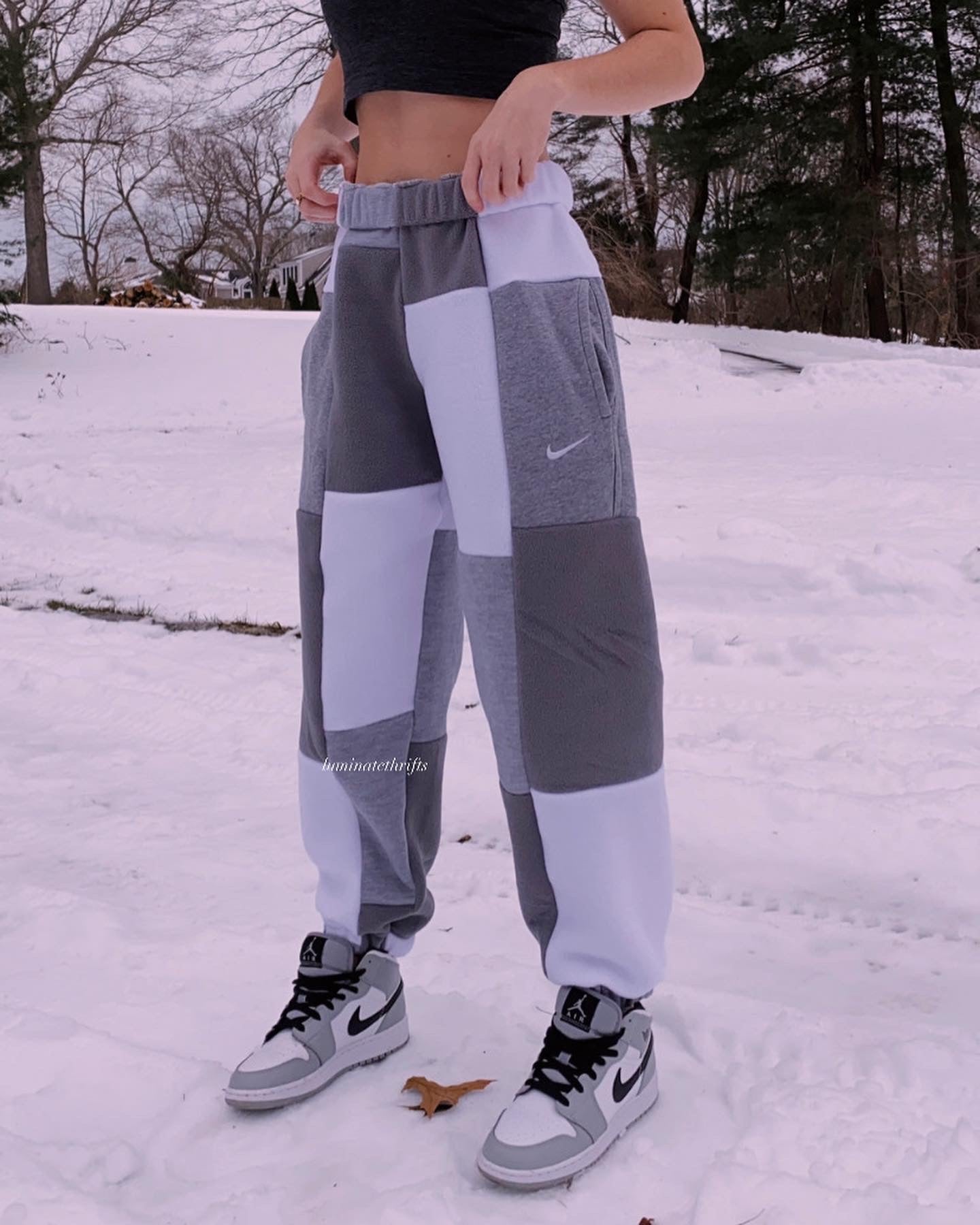 (S/M) Ash Grey Reworked Joggers