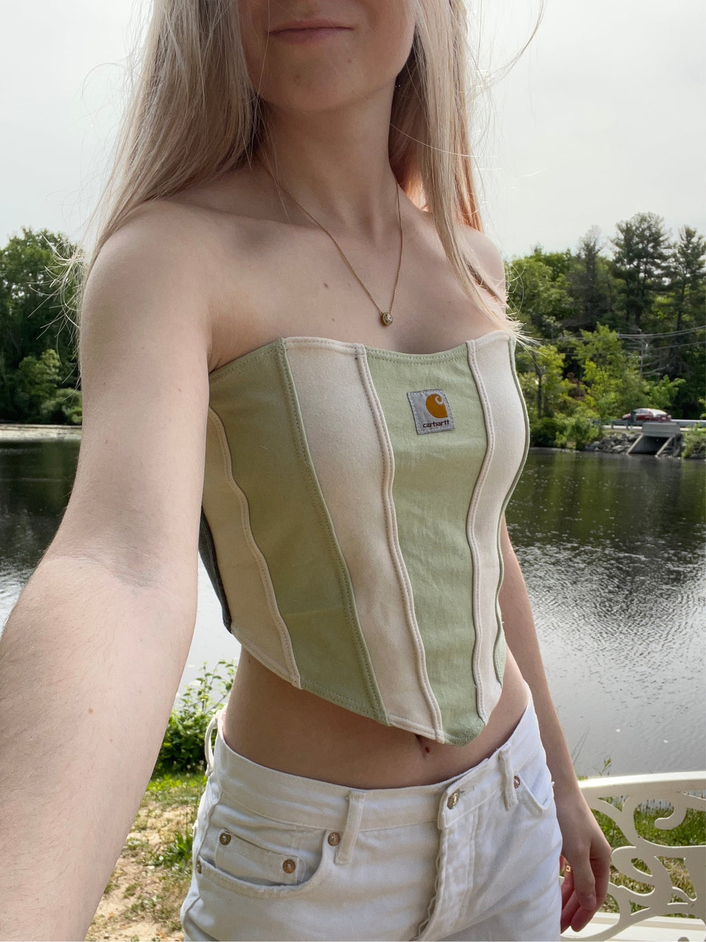 (S/M) Pistachio Reworked Bustier