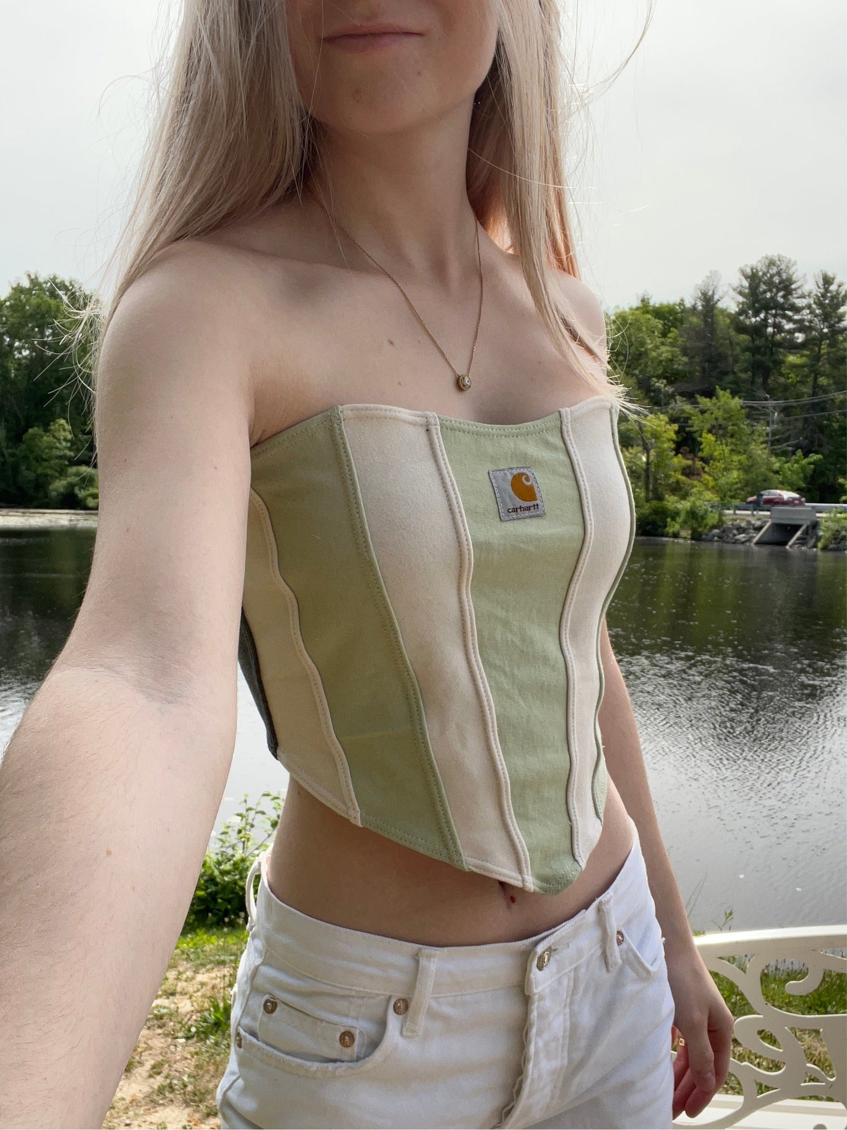 (S/M) Pistachio Reworked Bustier