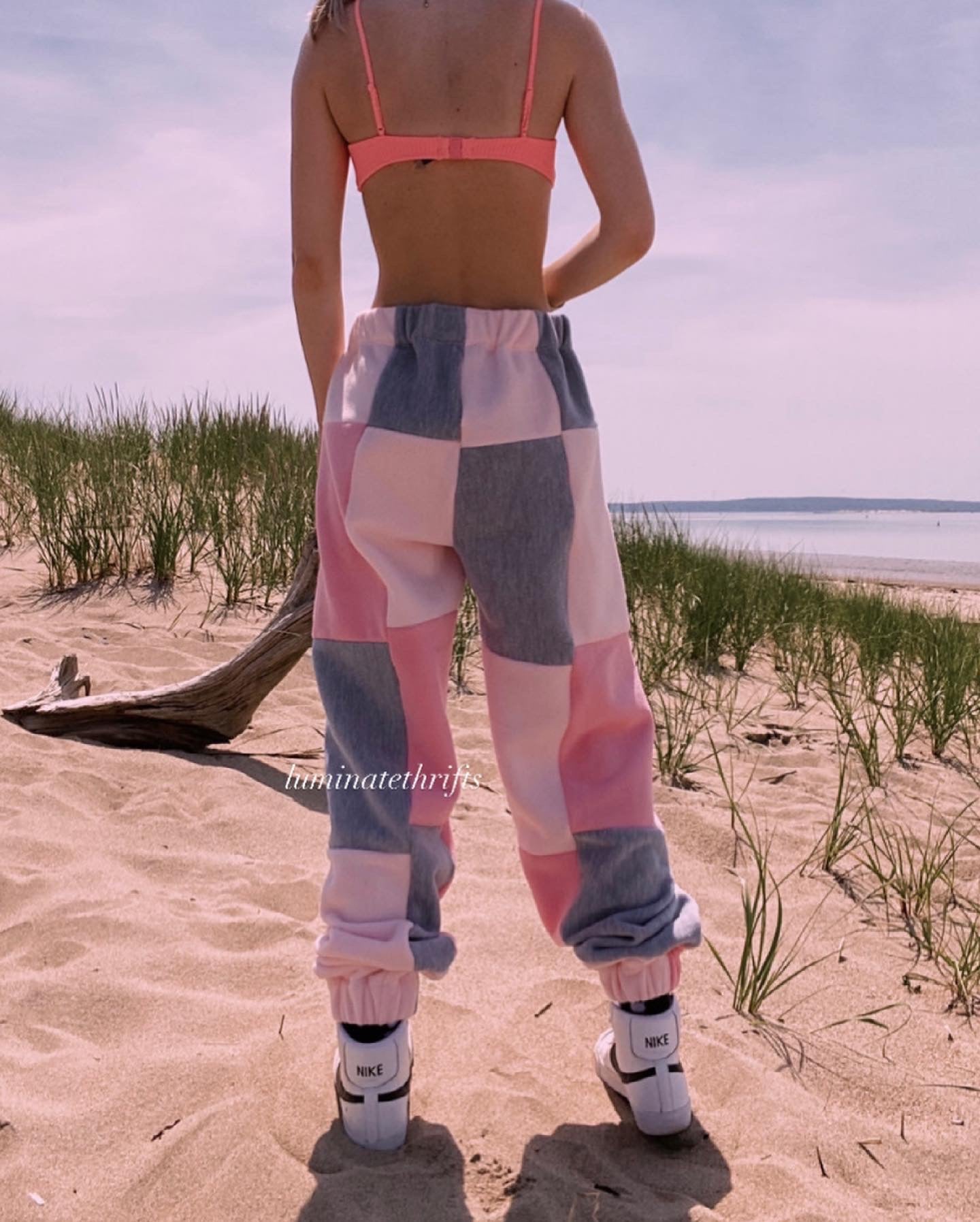 Smokey Pink Reworked Joggers