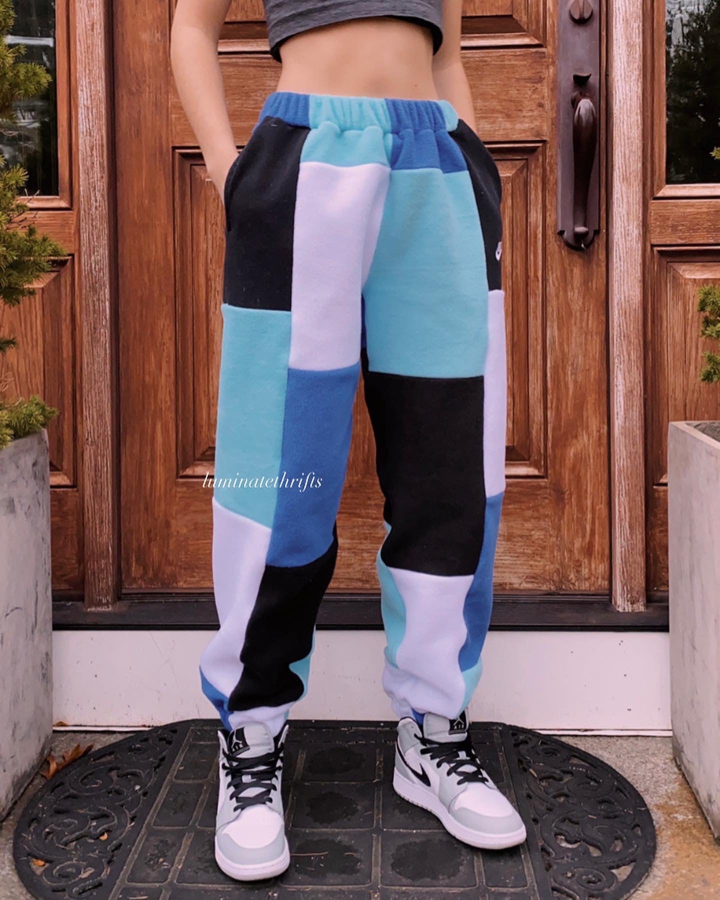(S/M) Classic 1yr- Glacier Blue Reworked Joggers