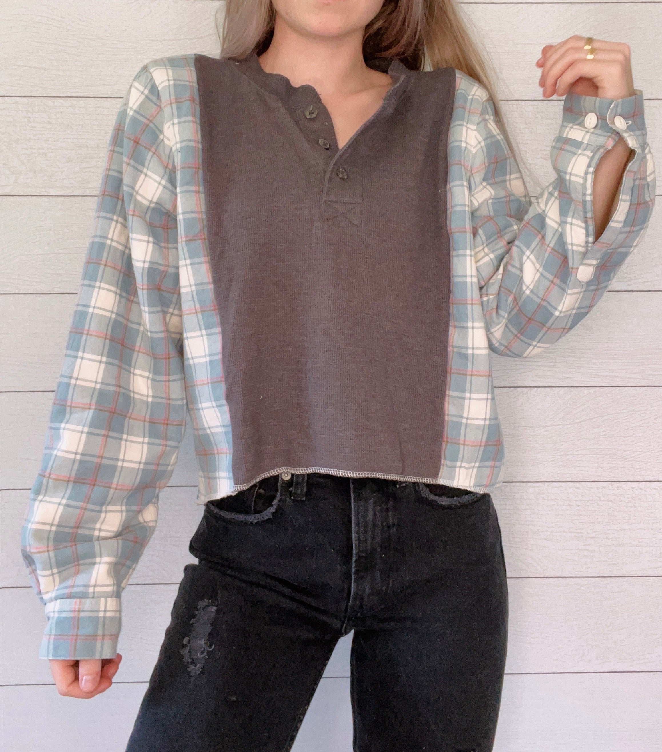 Waffle Henley X Flannel