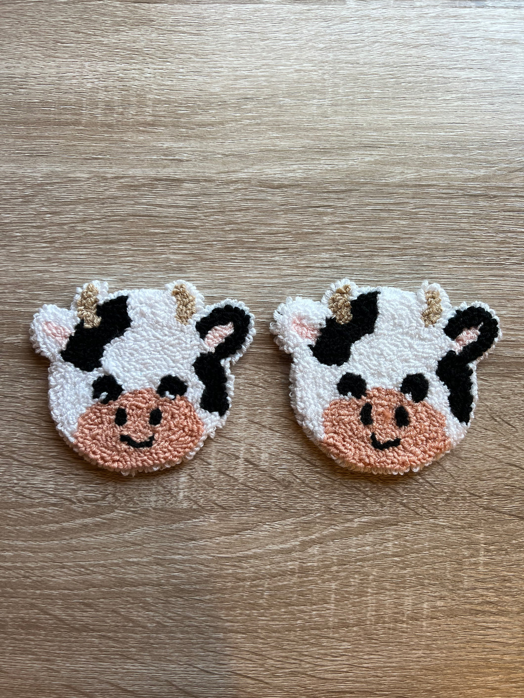 Cow Face Mug Rug Coasters