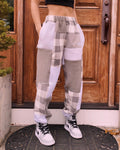 (S/M) Ash Plaid Reworked Joggers