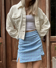 Load image into Gallery viewer, (25/26”w) Brandy Melville Plaid Blue Skirt
