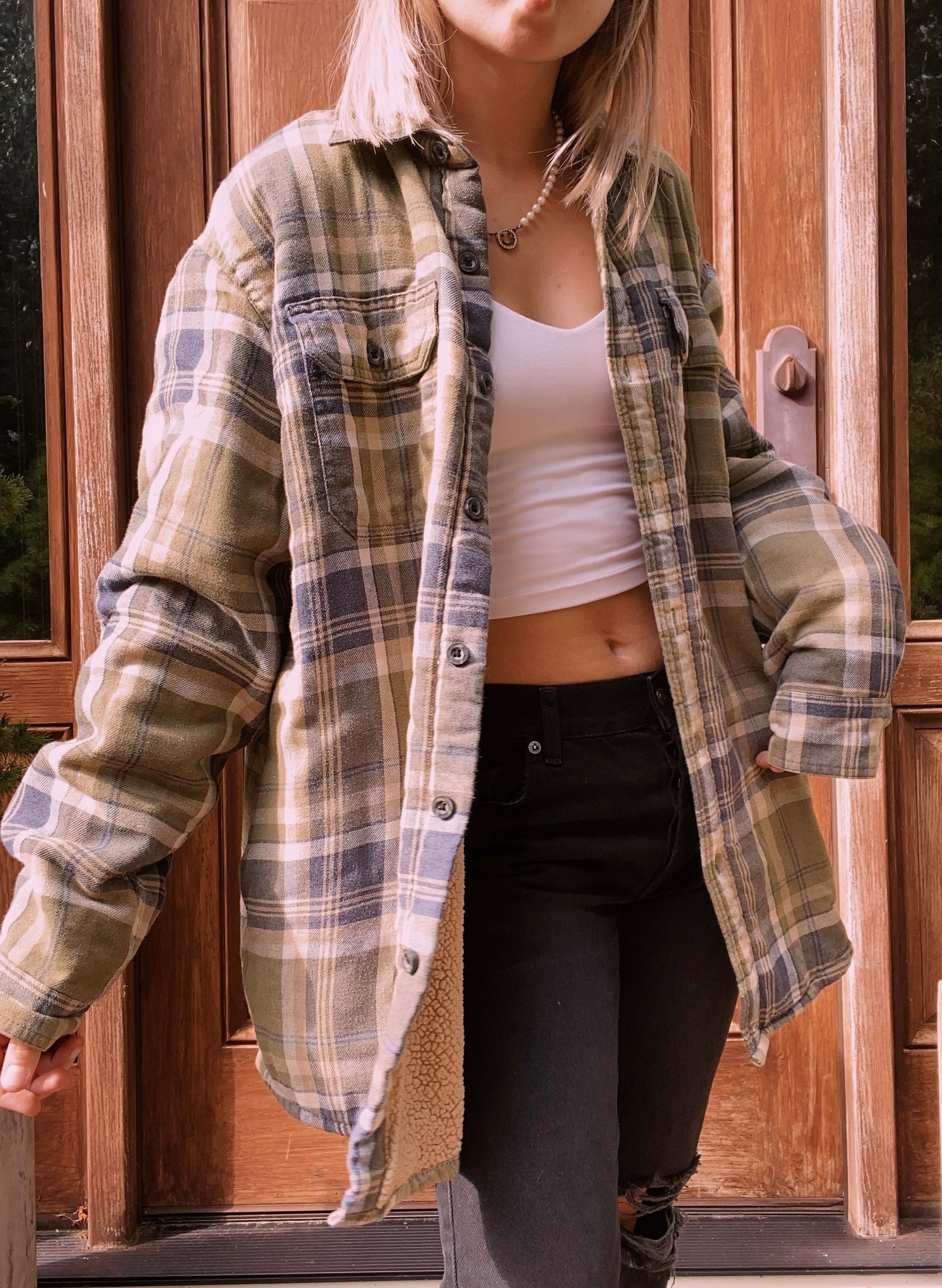 (M/L) Sherpa Lined Wrangler Flannel