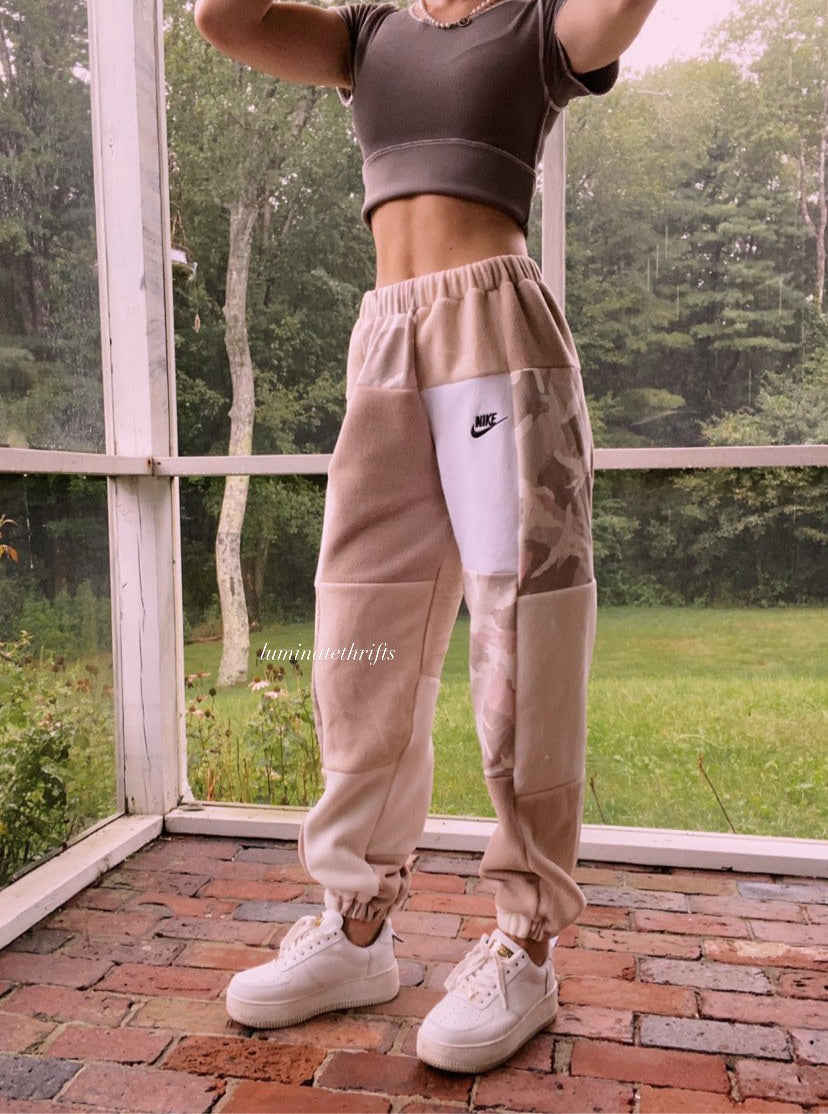 (XS-M) Neutral Camo Reworked Joggers