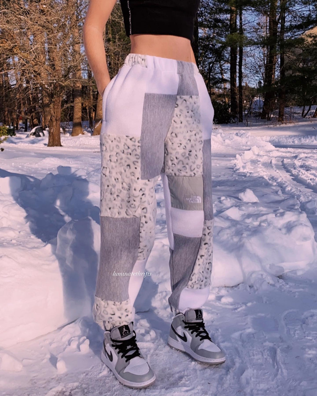 (XS/S) Snow Leopard Reworked Joggers