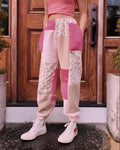 (XS/S) Raspberry Leopard Reworked Joggers