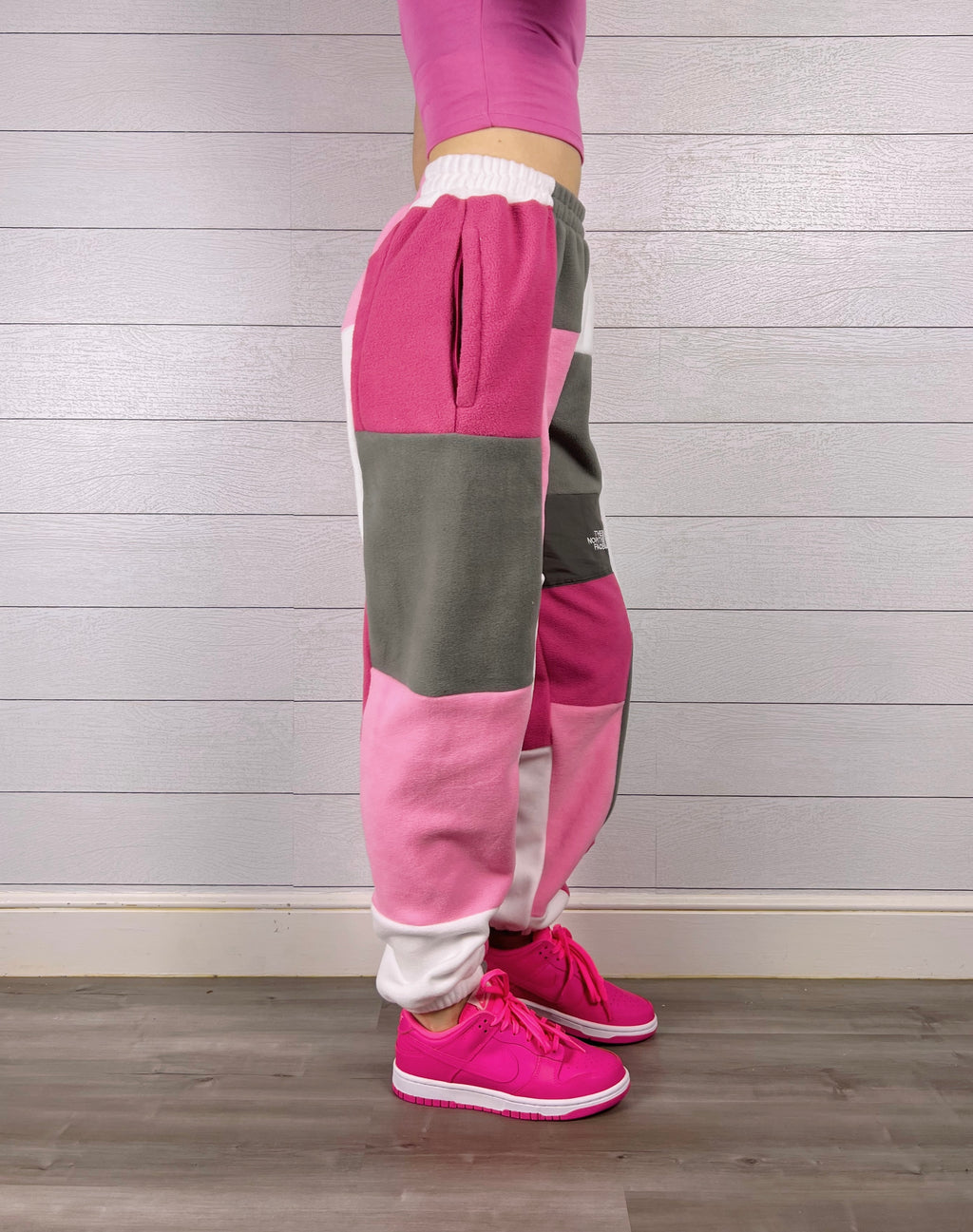(S/M) Ash Pink 1/1 Joggers +zipper pockets