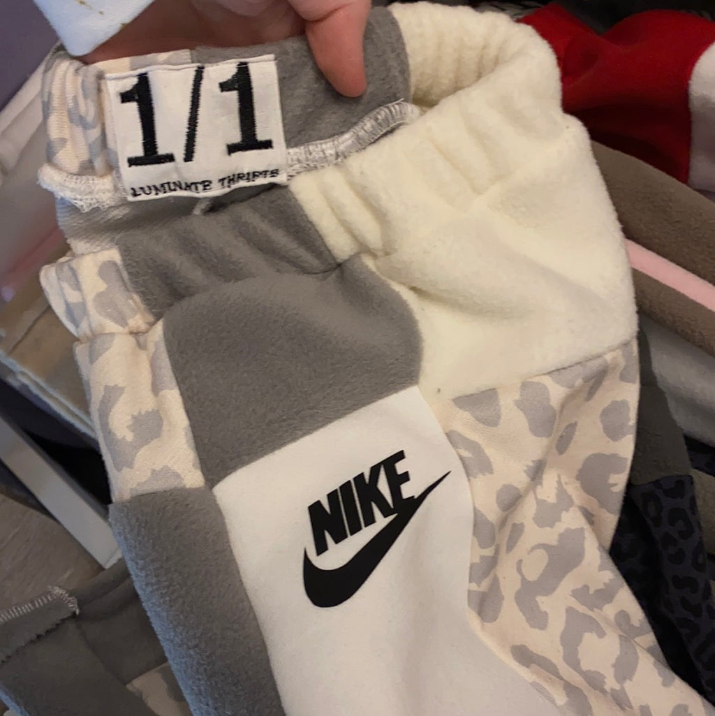 (XS/S) Snow Leopard Straight Leg Sweats