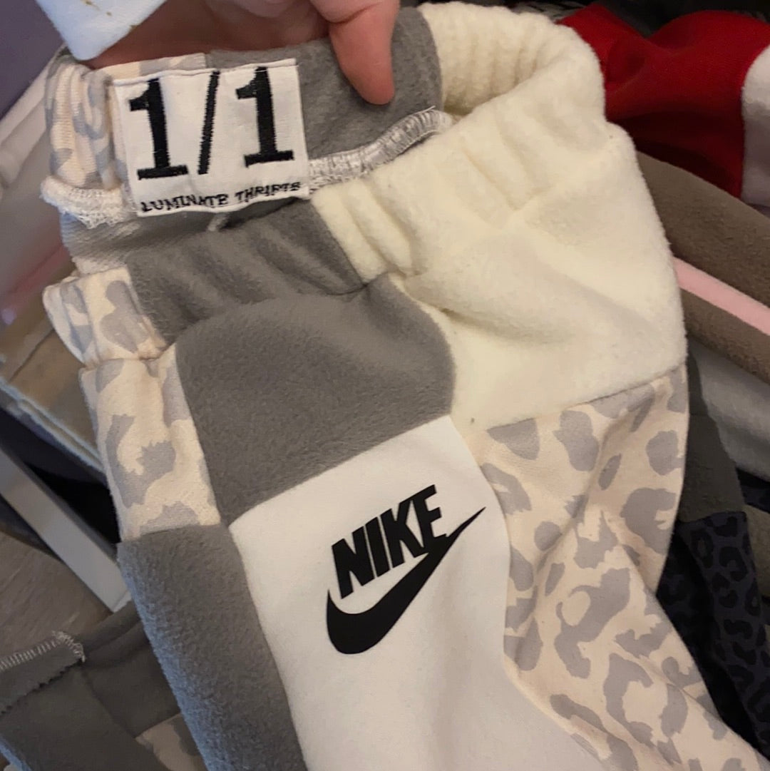 (XS/S) Snow Leopard Straight Leg Sweats