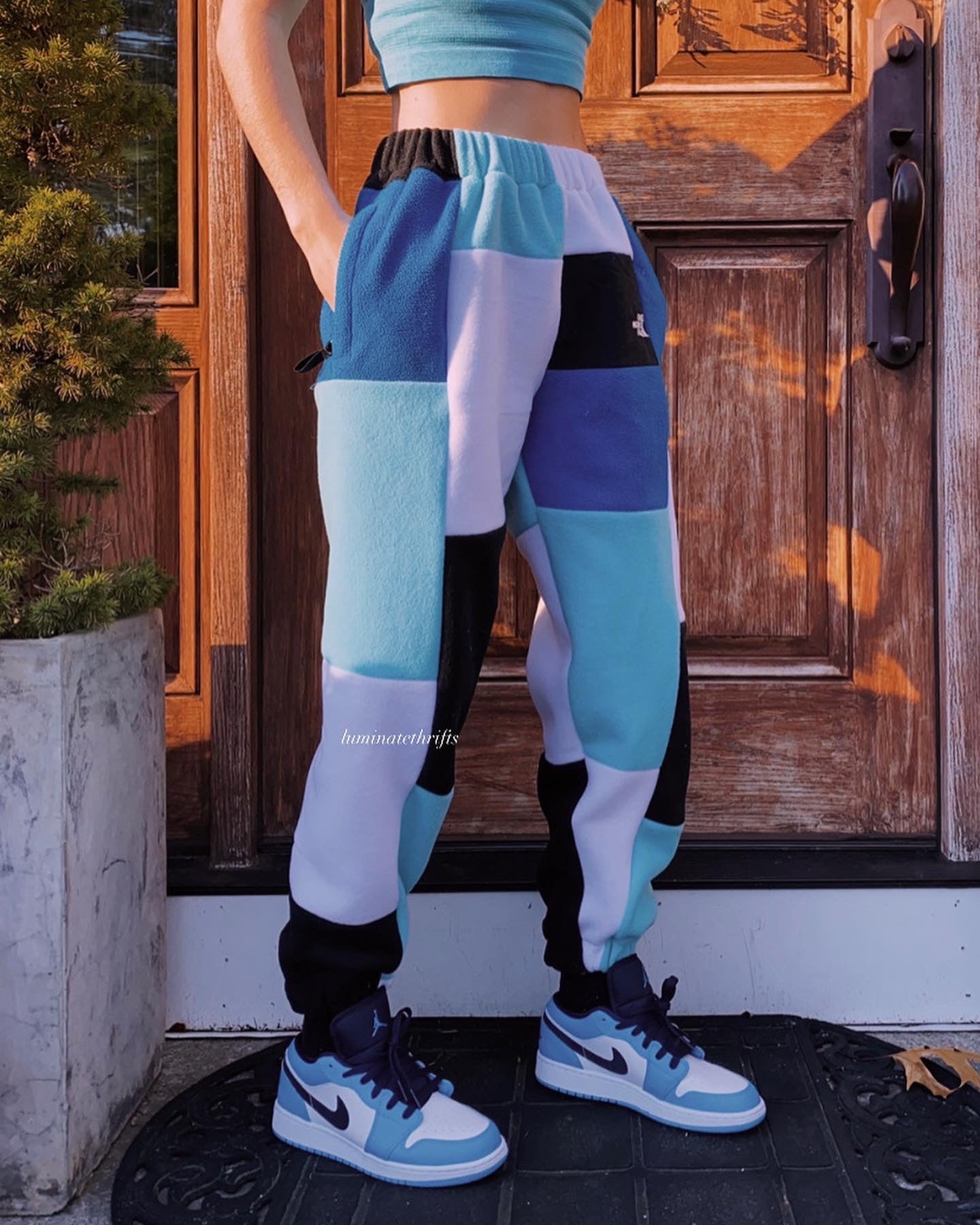 (XS/S) Glacier Blue Reworked Joggers