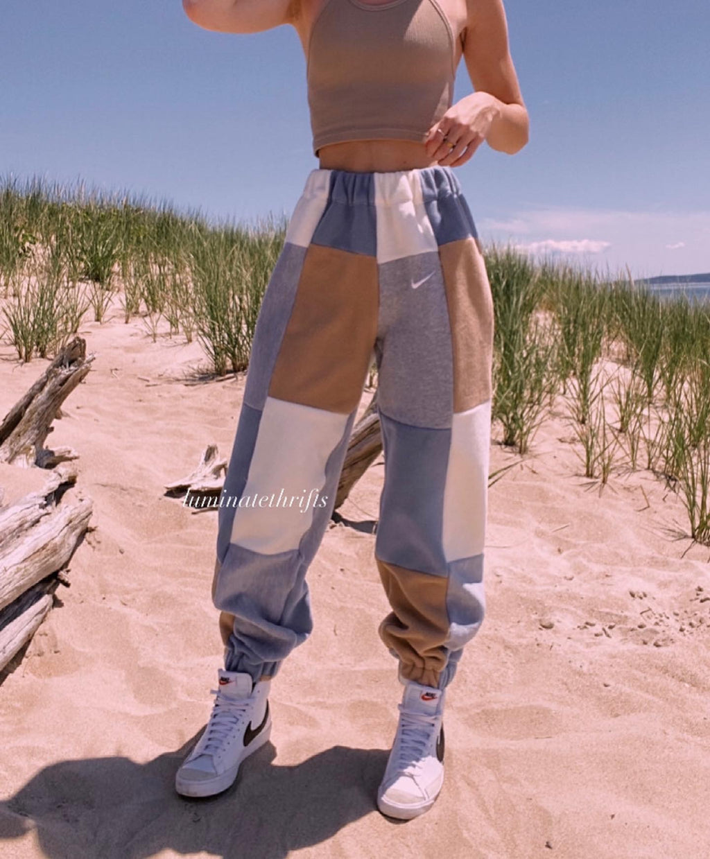 (XS-M) Rustic Blue Reworked Joggers