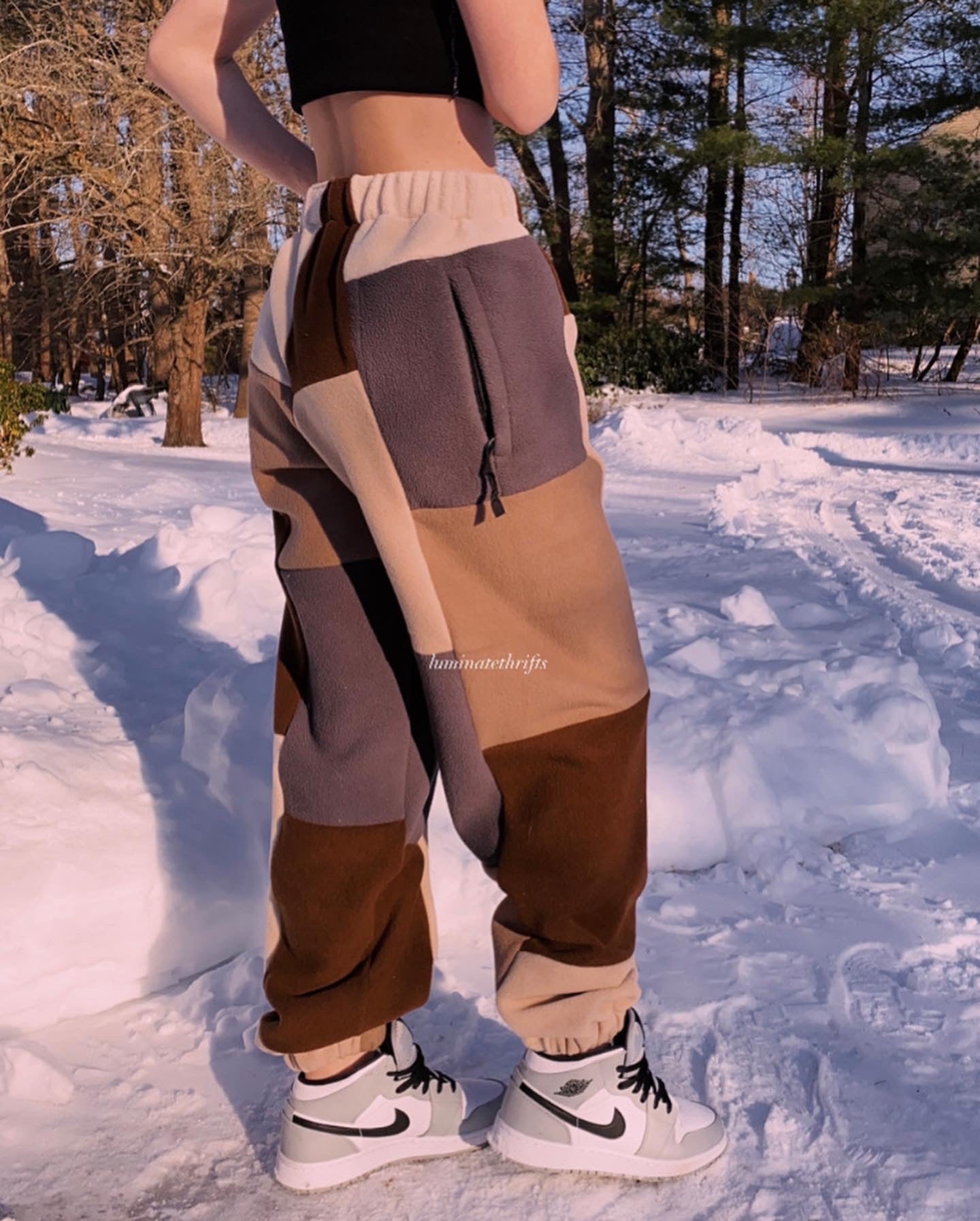 (M/L) Rustic Cocoa Reworked Joggers