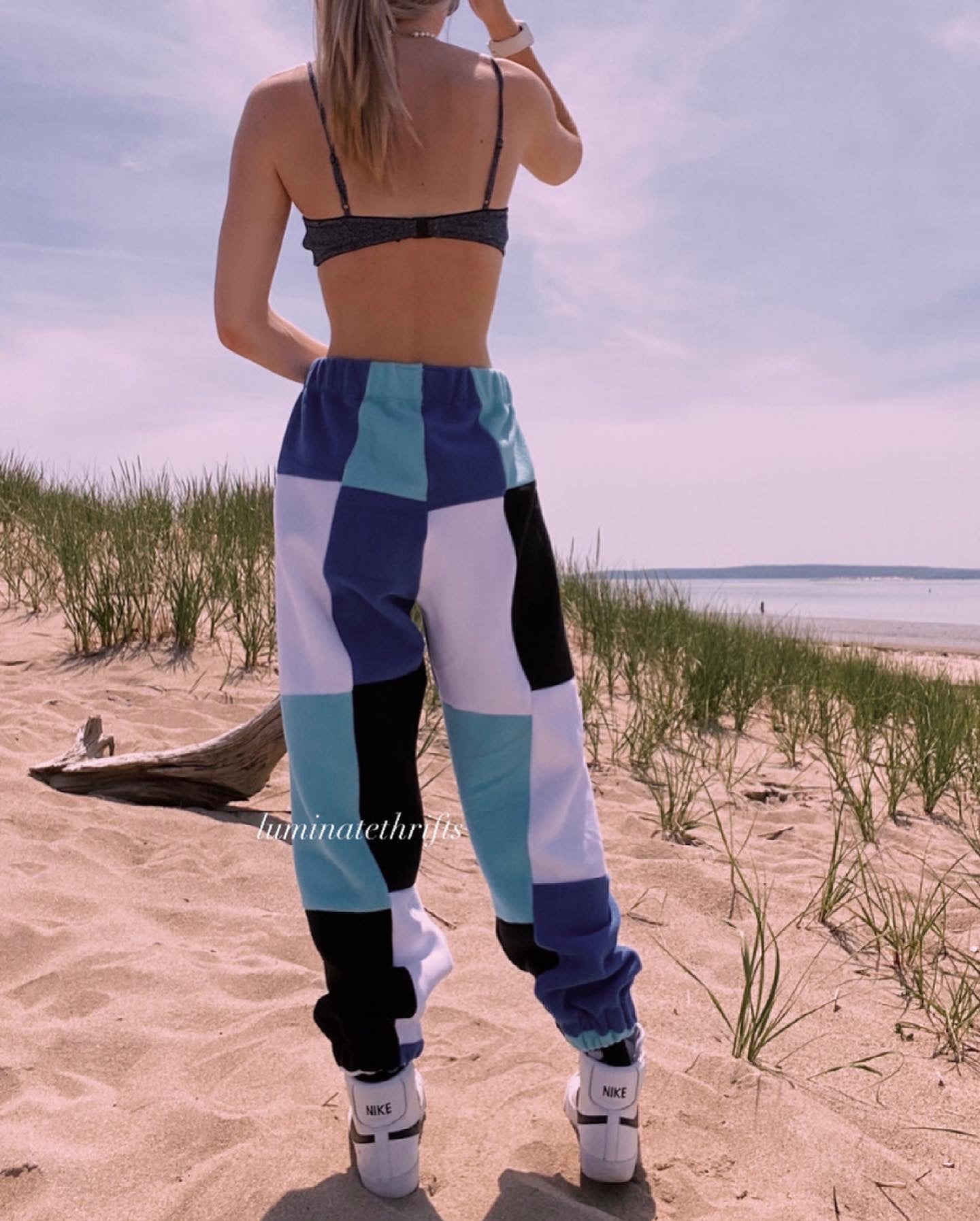 Glacier Blue Reworked Joggers